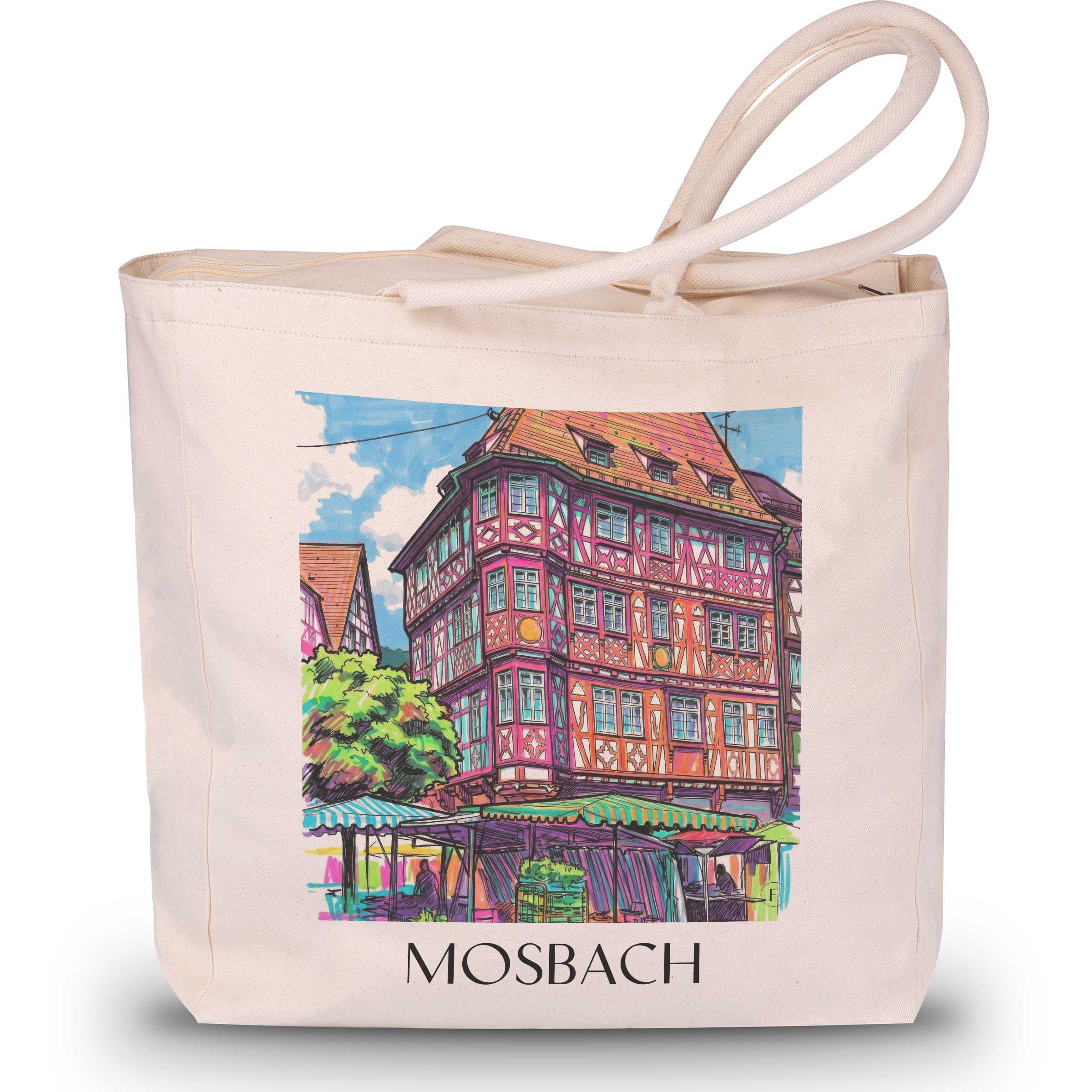 Mosbach Shopping Tasche - Neckartal - Deutschland Tote Bag - Einkaufstasche im Tag Graffiti Stil