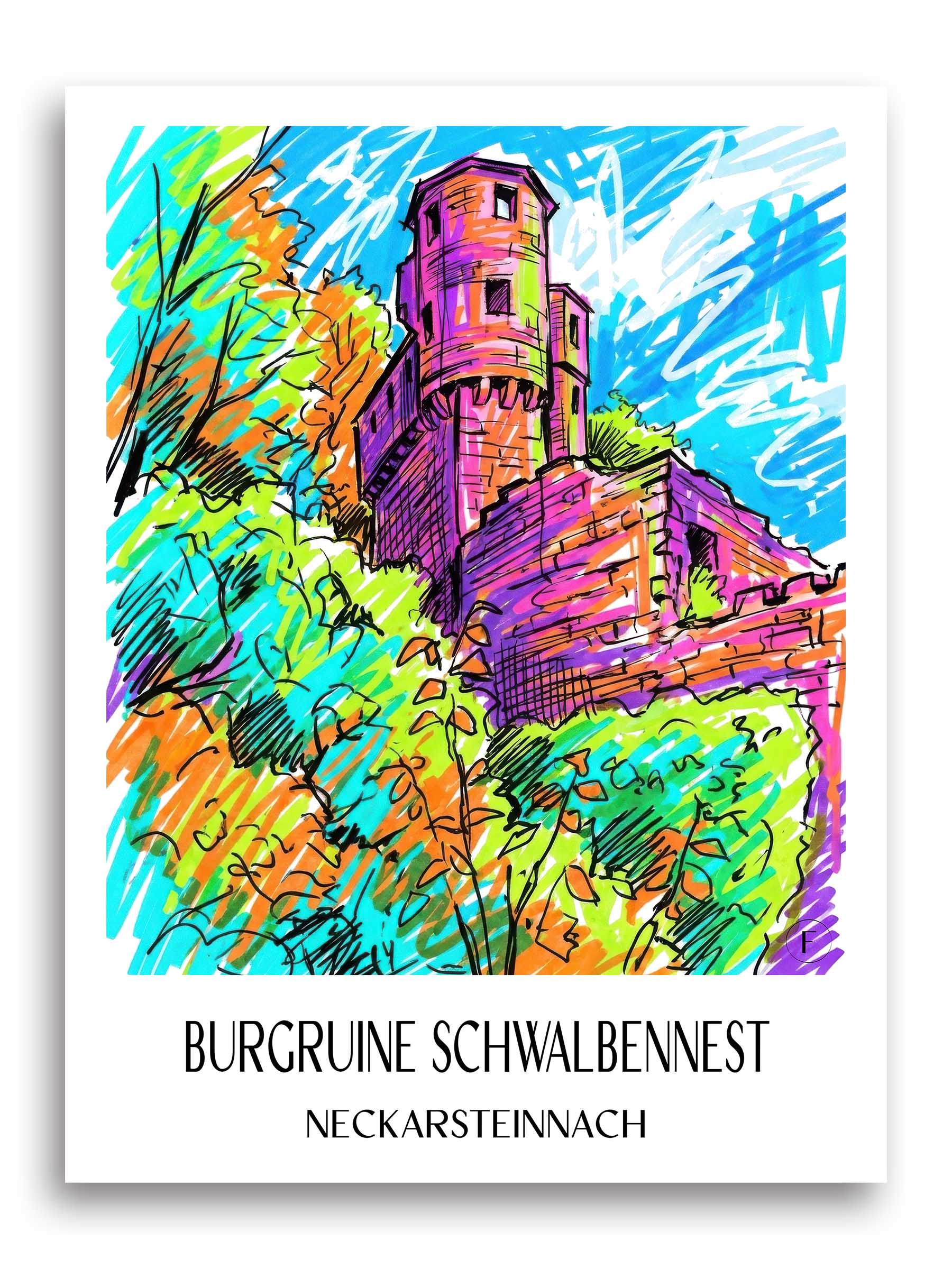 burgruine-schwalbennest-neckarsteinnach-deutschland-poster-graffiti