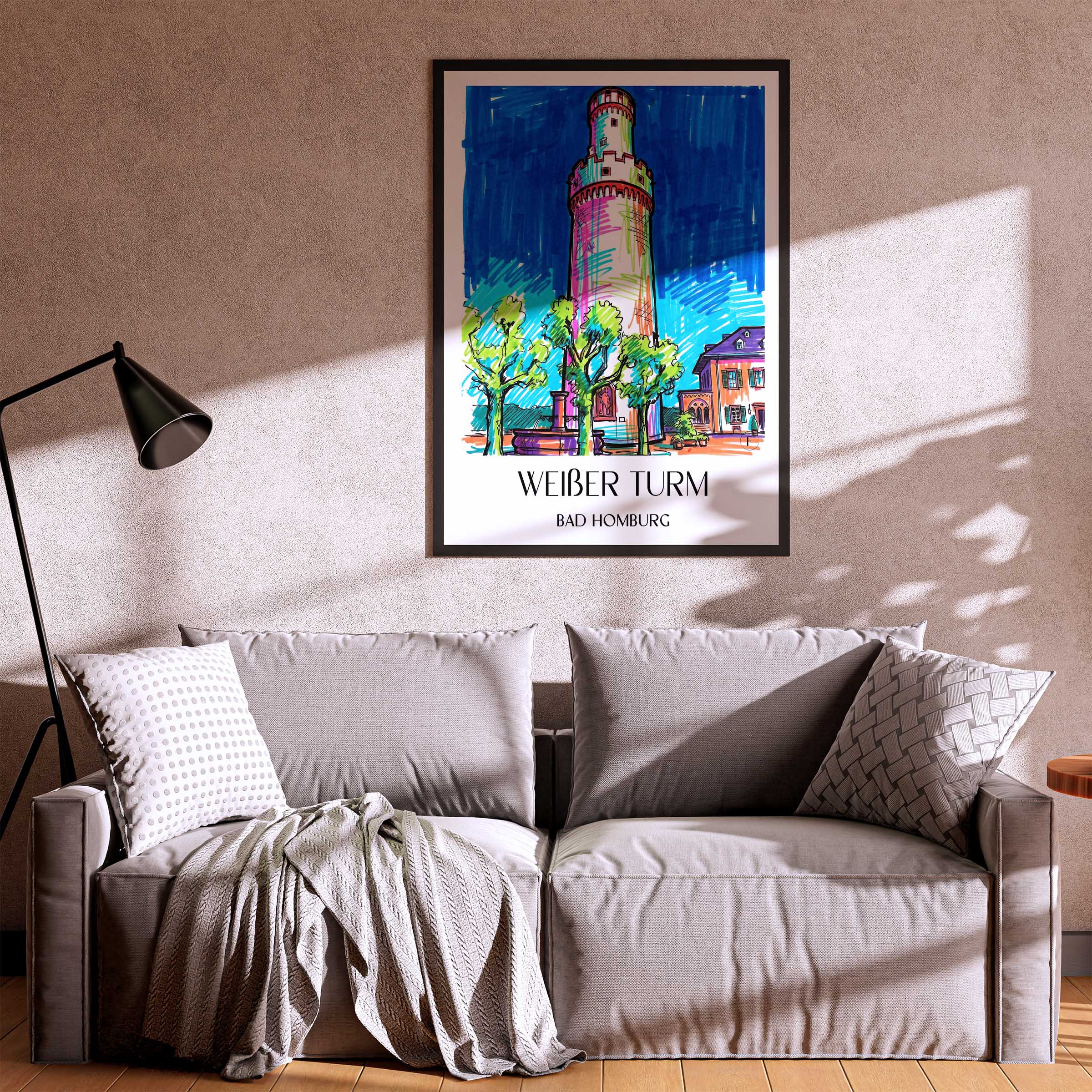weißer-turm-bad-homburg-deutschland-poster-graffiti