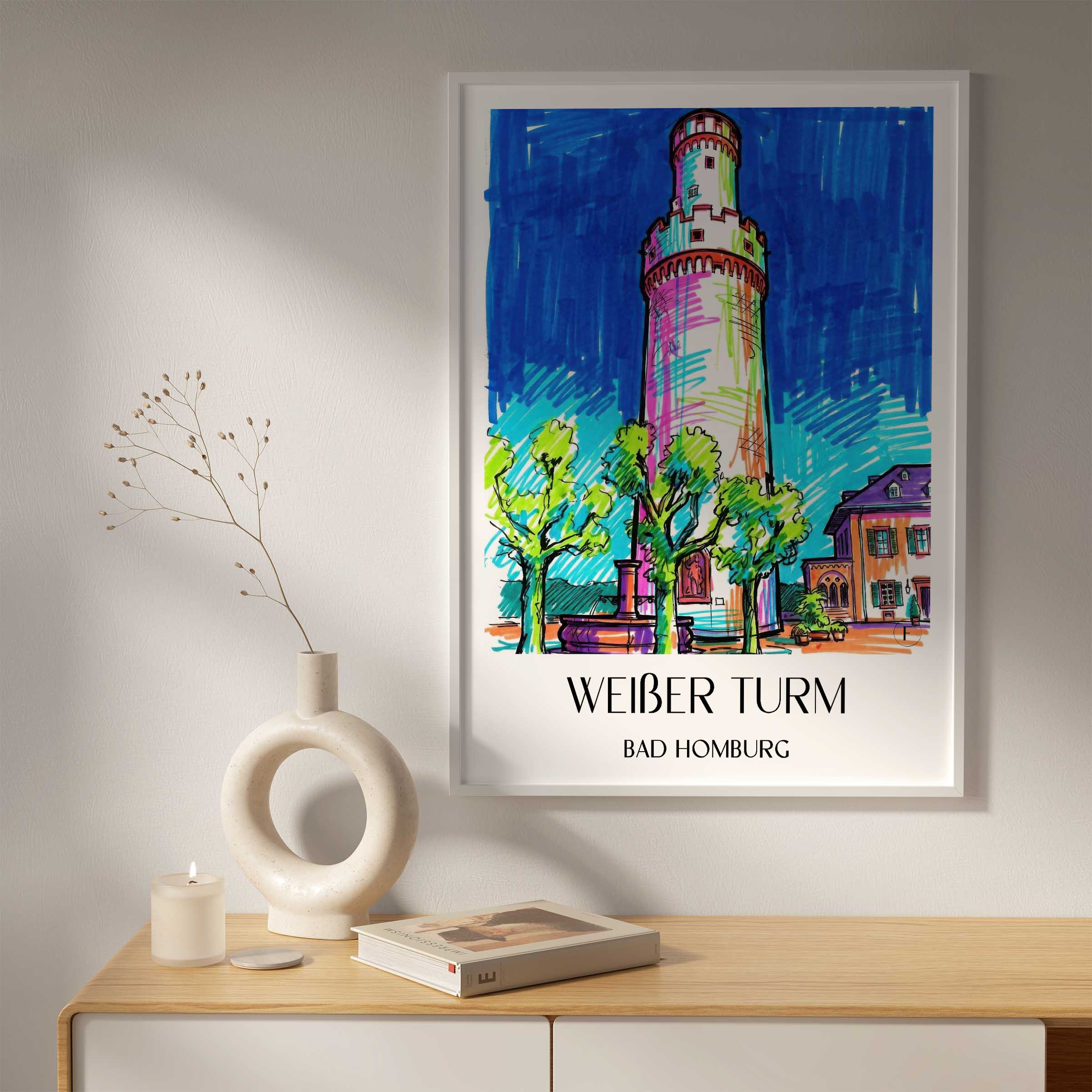 weißer-turm-bad-homburg-deutschland-poster-graffiti