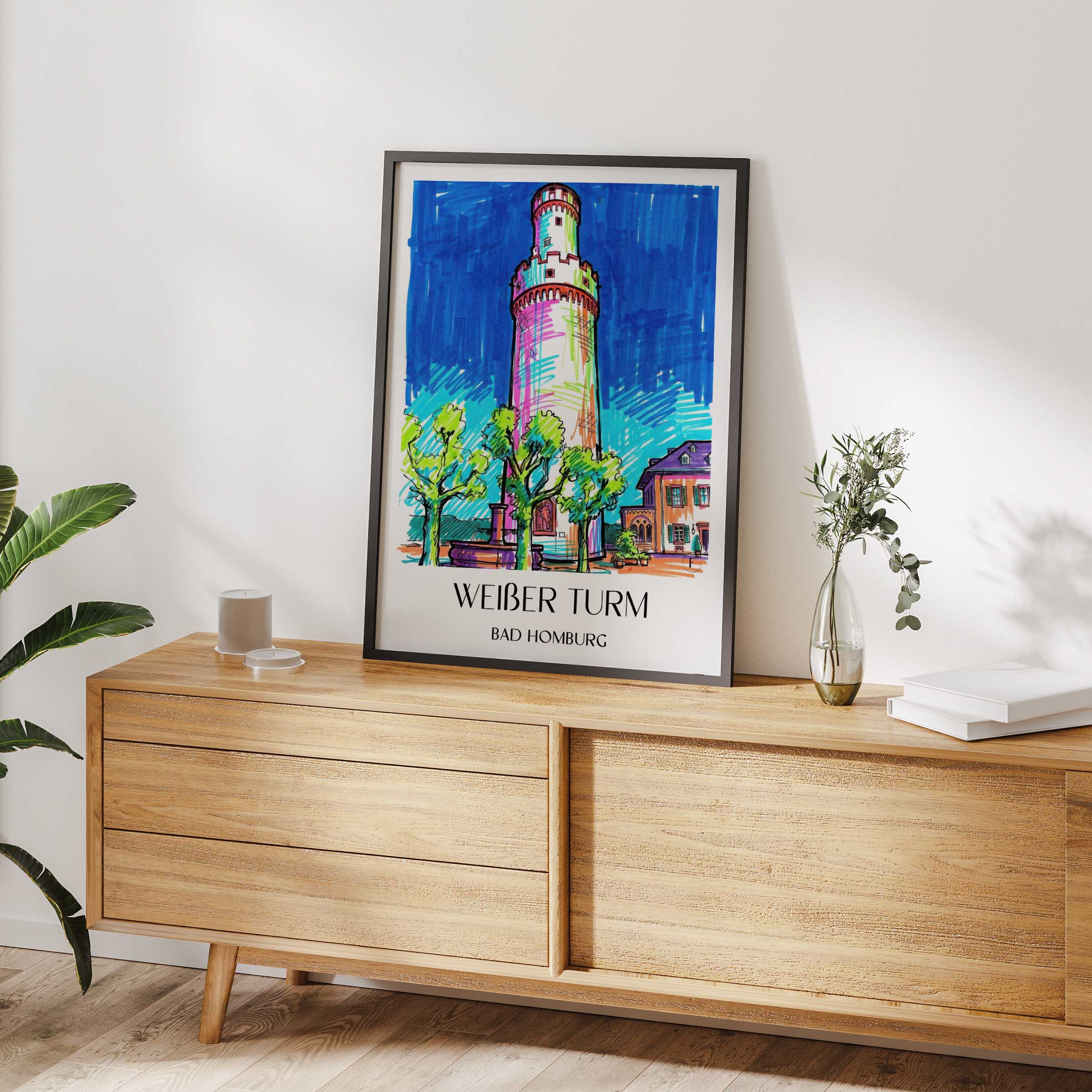 weißer-turm-bad-homburg-deutschland-poster-graffiti