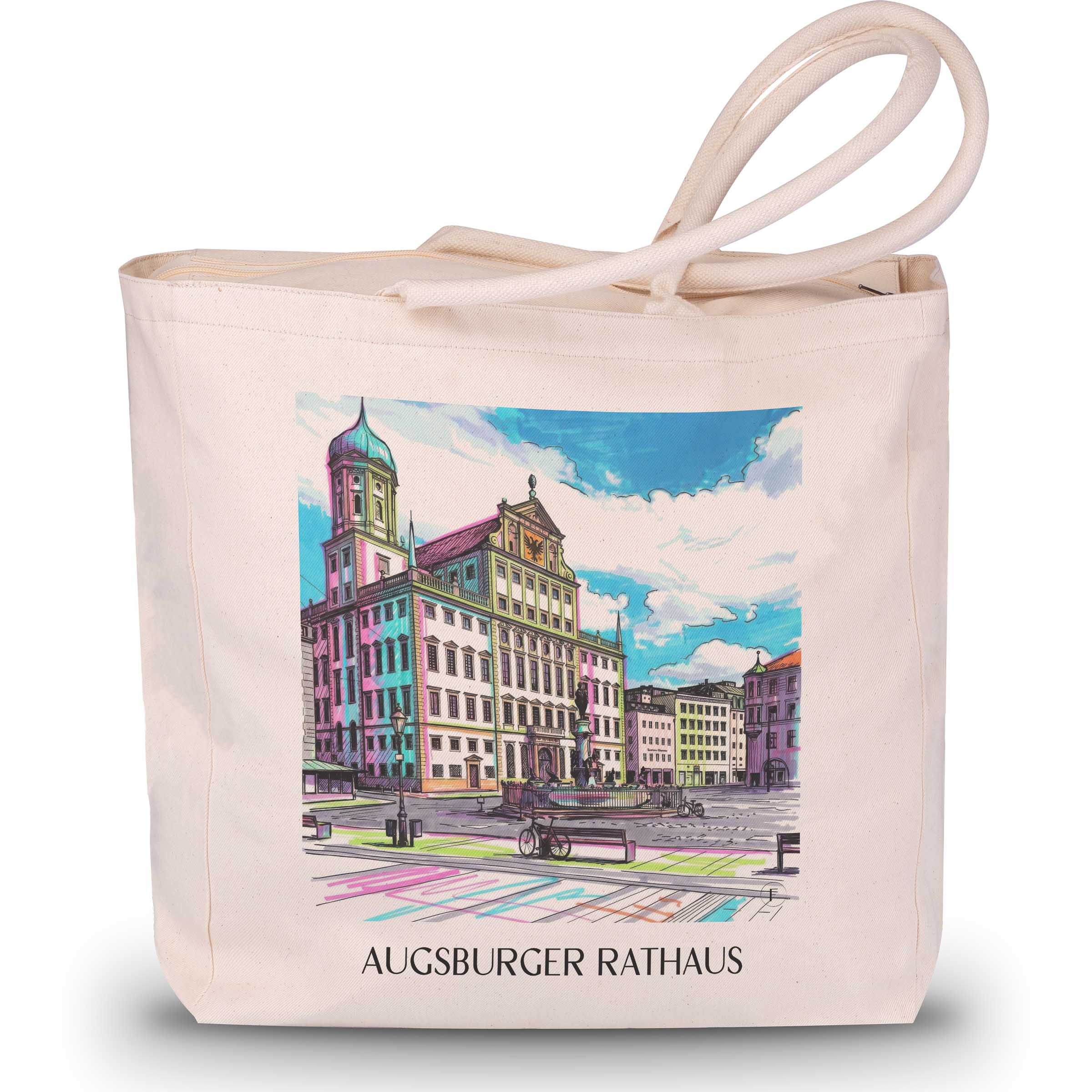 rathaus-augsburg-deutschland-einkaufstasche-graffiti