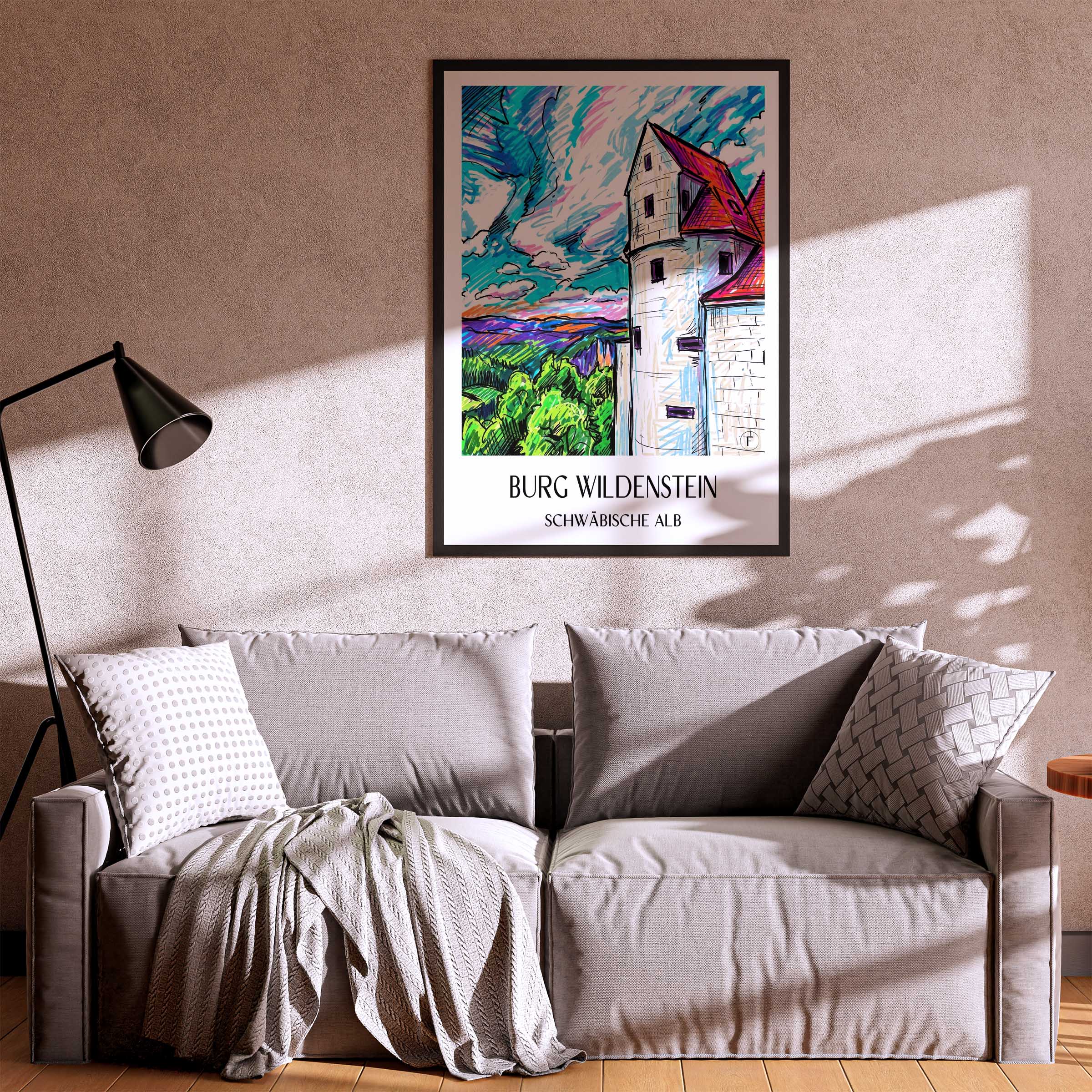 burg-wildenstein-schwäbische-alb-deutschland-poster-graffiti