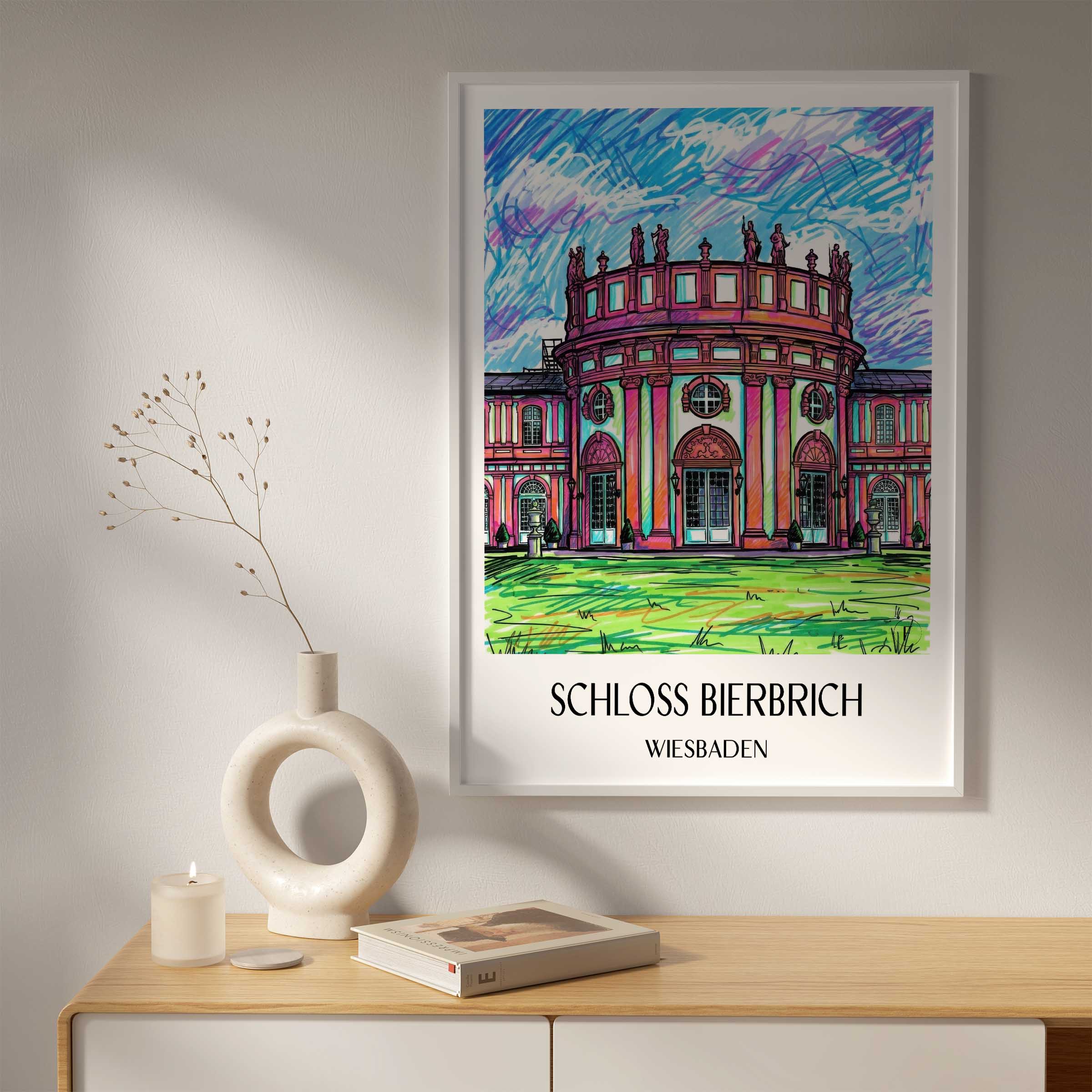 schloss-bierbrich-wiesbaden-deutschland-poster-graffiti