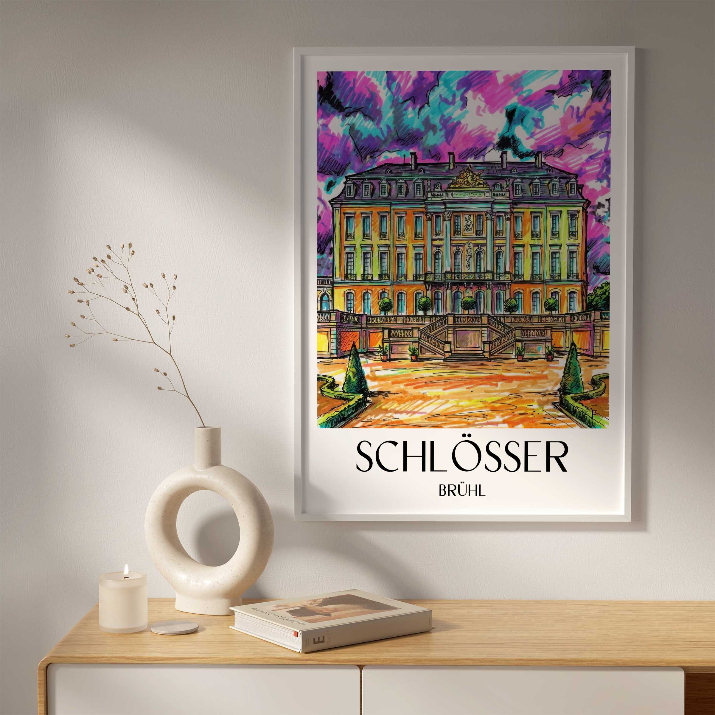 schlösser-brühl-deutschland-poster-graffiti