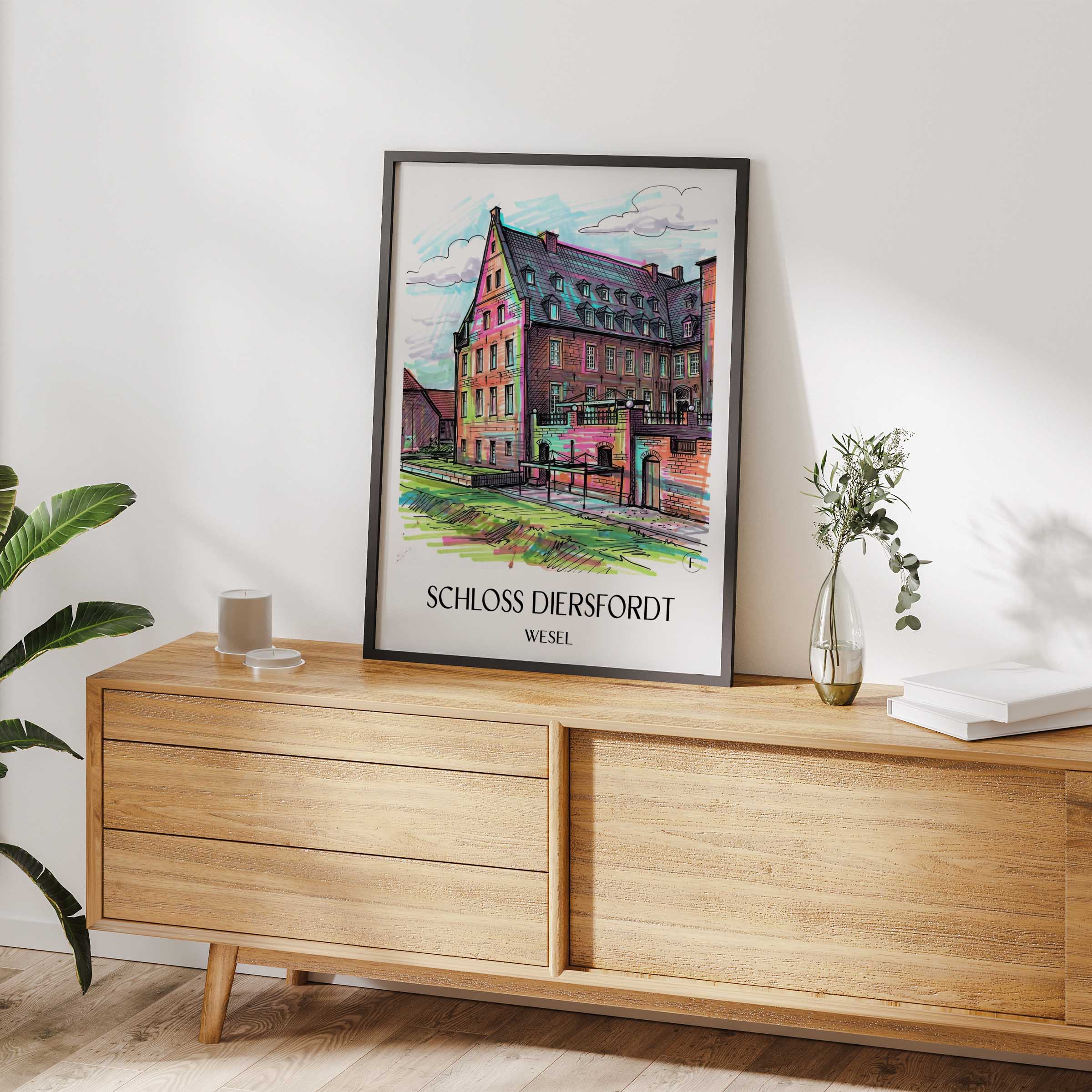 schloss-diersfordt-wesel-deutschland-poster-graffiti