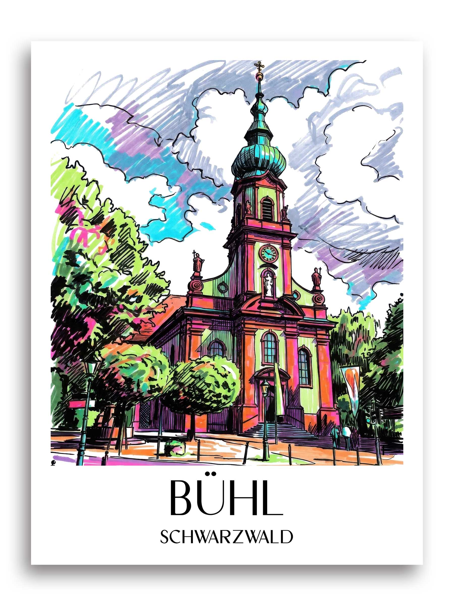 bühl-schwarzwald-deutschland-poster-graffiti
