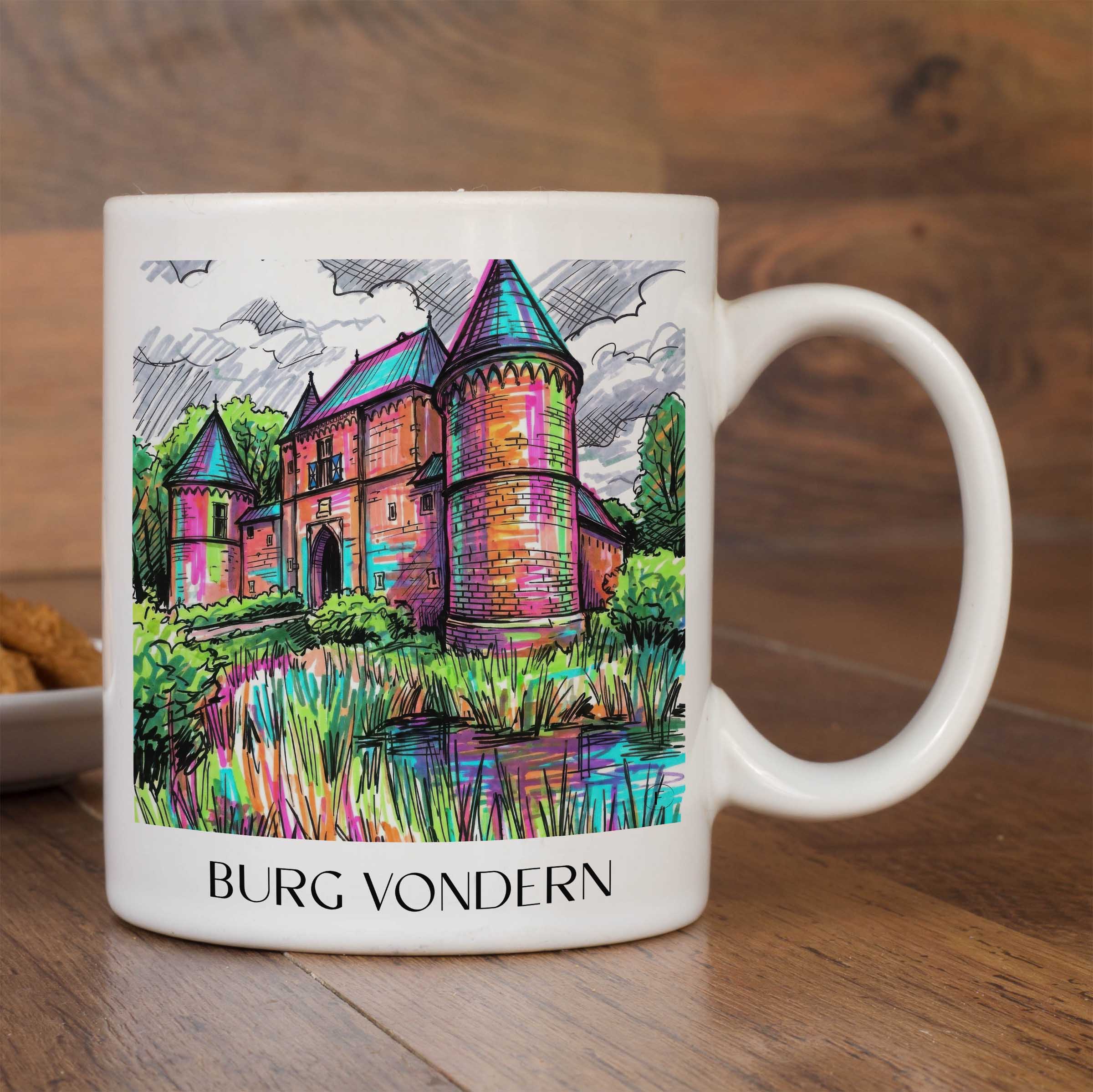burg-vondern-oberhausen-deutschland-kaffeebecher-graffiti