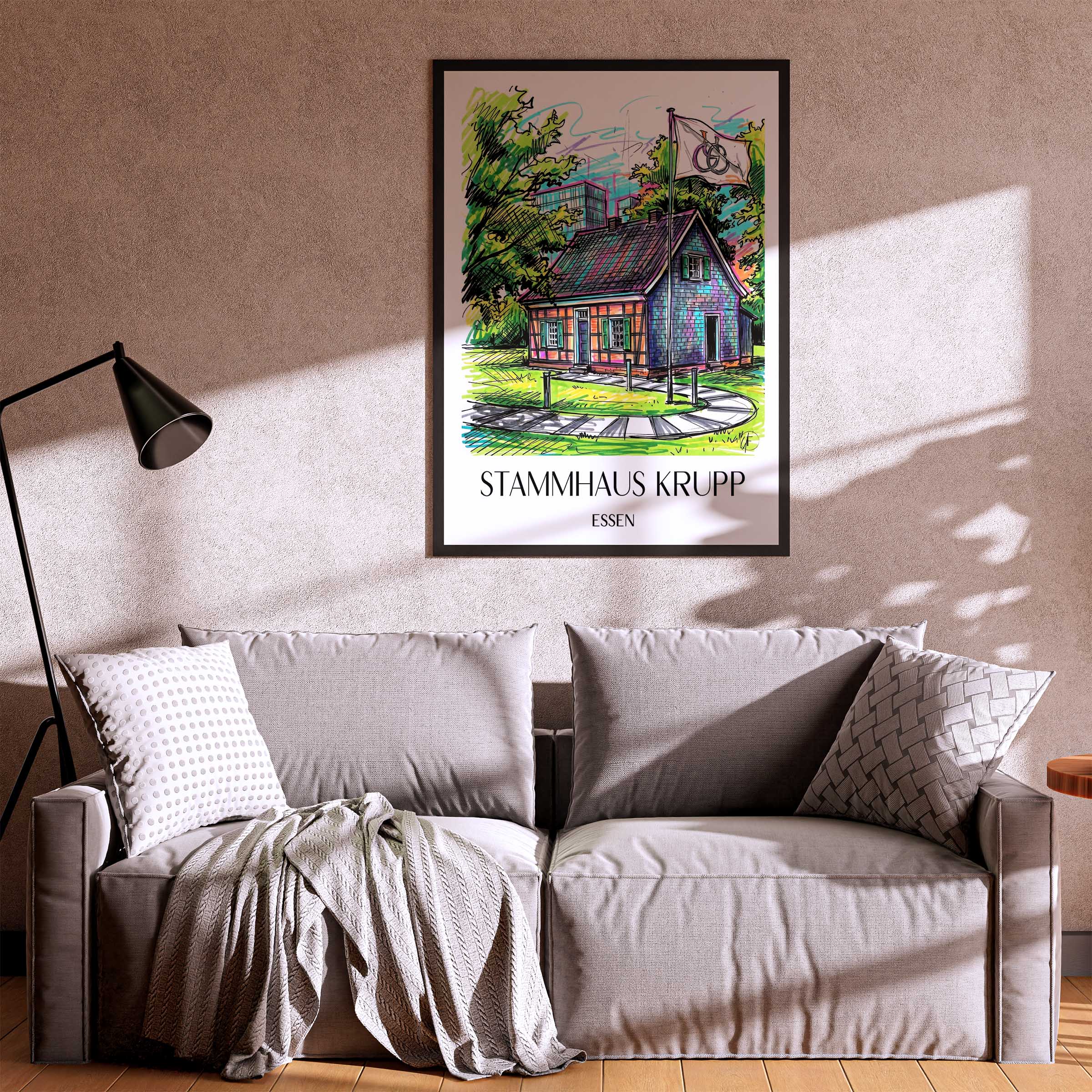 stammhaus-krupp-essen-deutschland-poster-graffiti