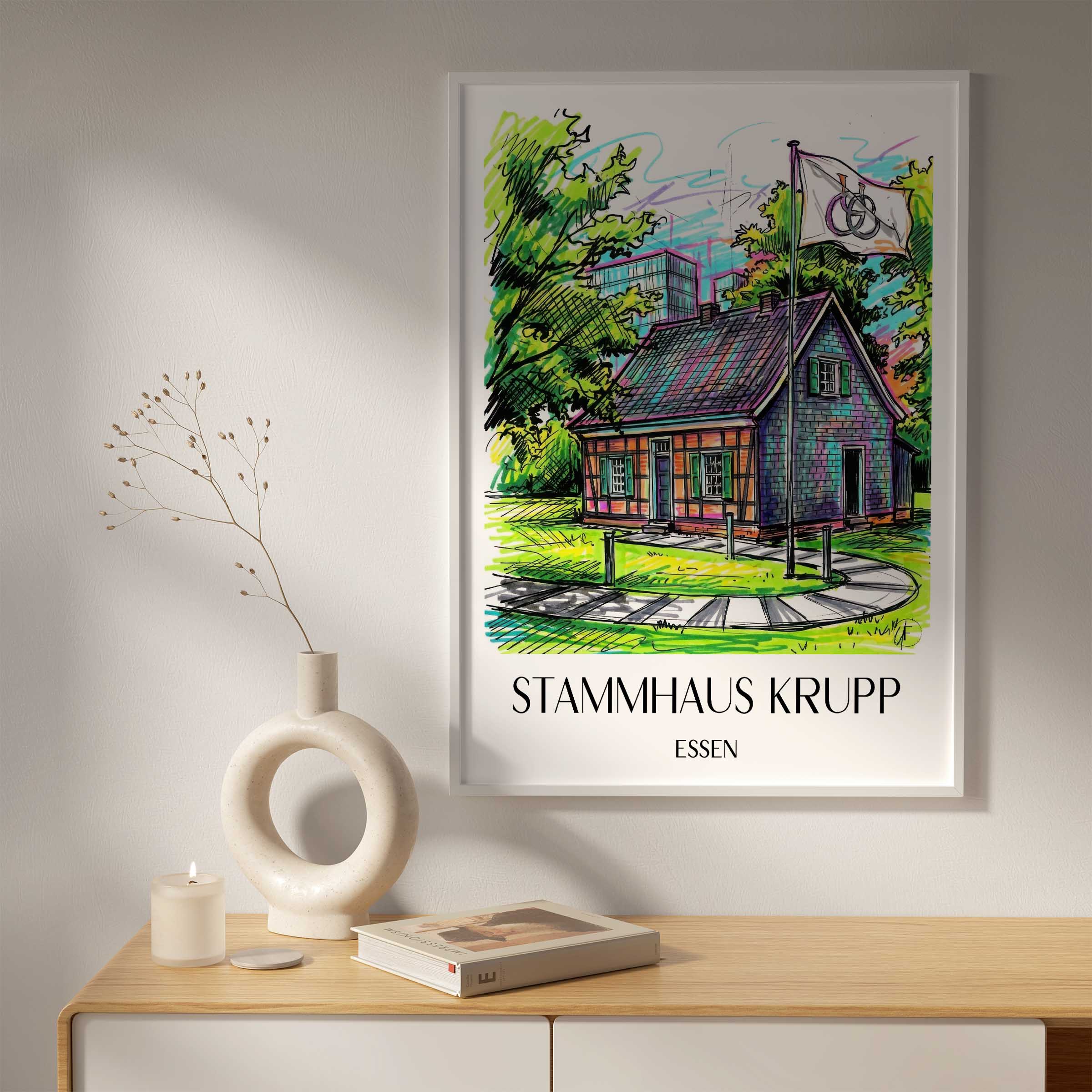 stammhaus-krupp-essen-deutschland-poster-graffiti