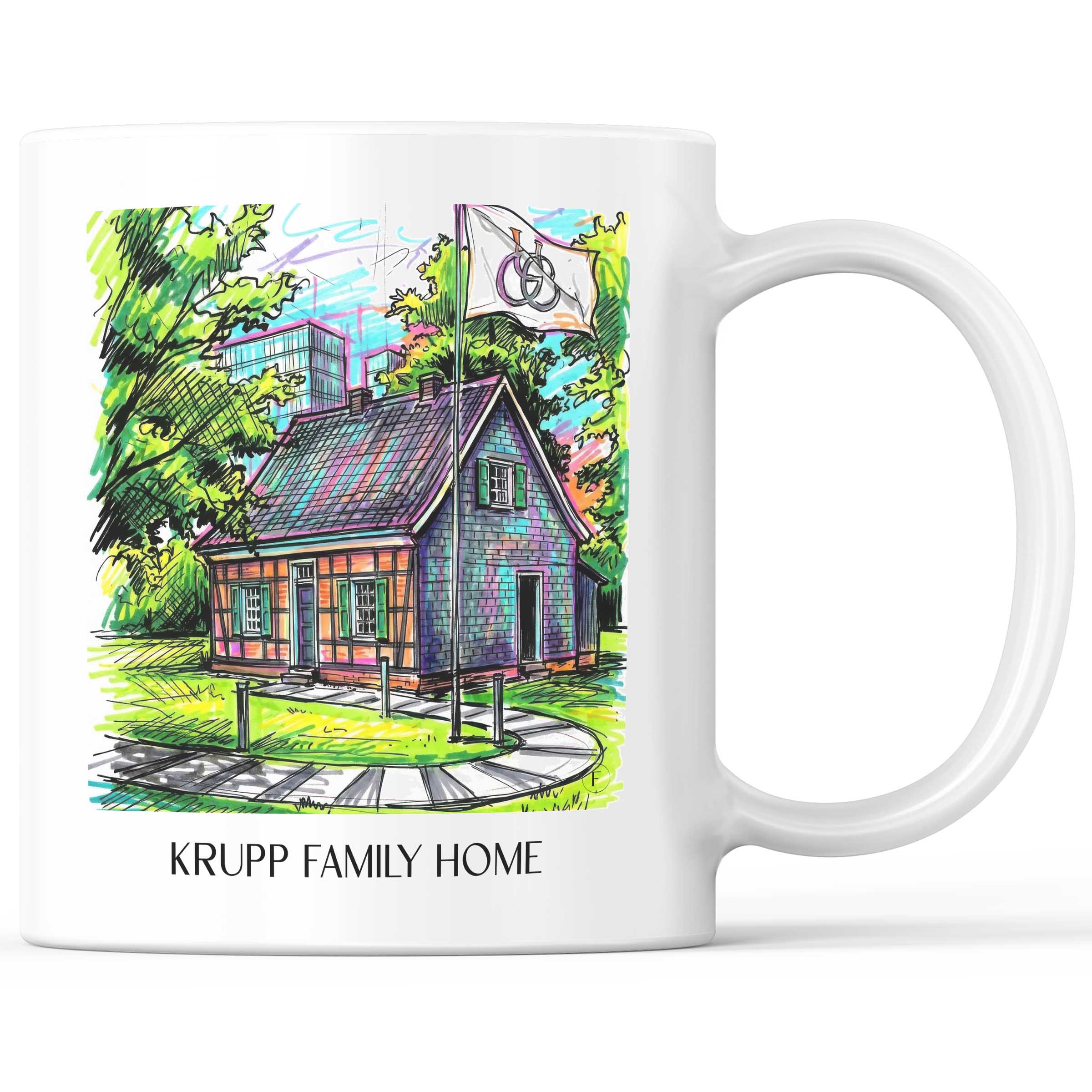 Stammhaus Krupp Kaffeebecher - Essen - Deutschland Becher - Kaffeetasse im Tag Graffiti Stil