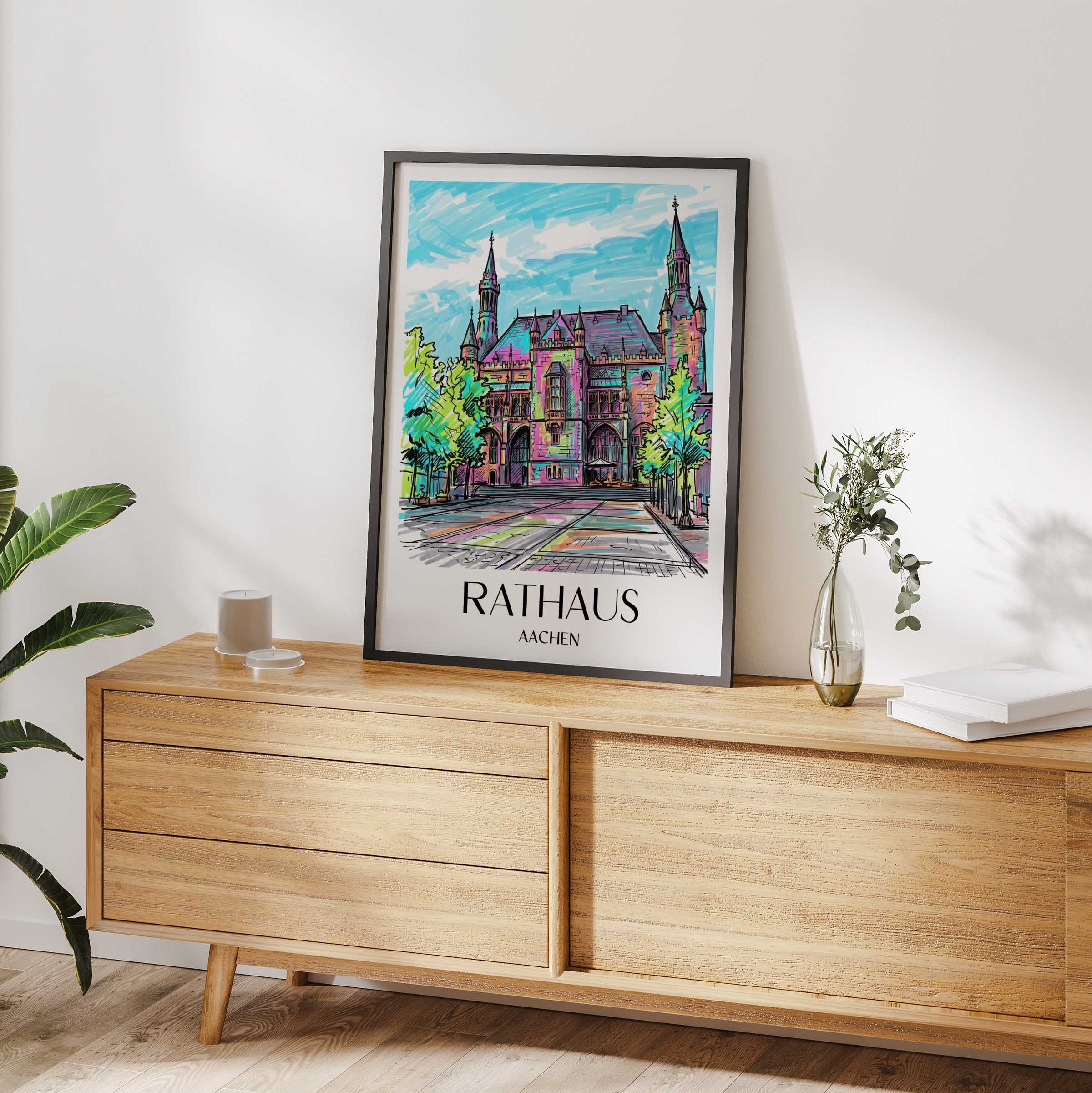 rathaus--aachen-deutschland-poster-graffiti