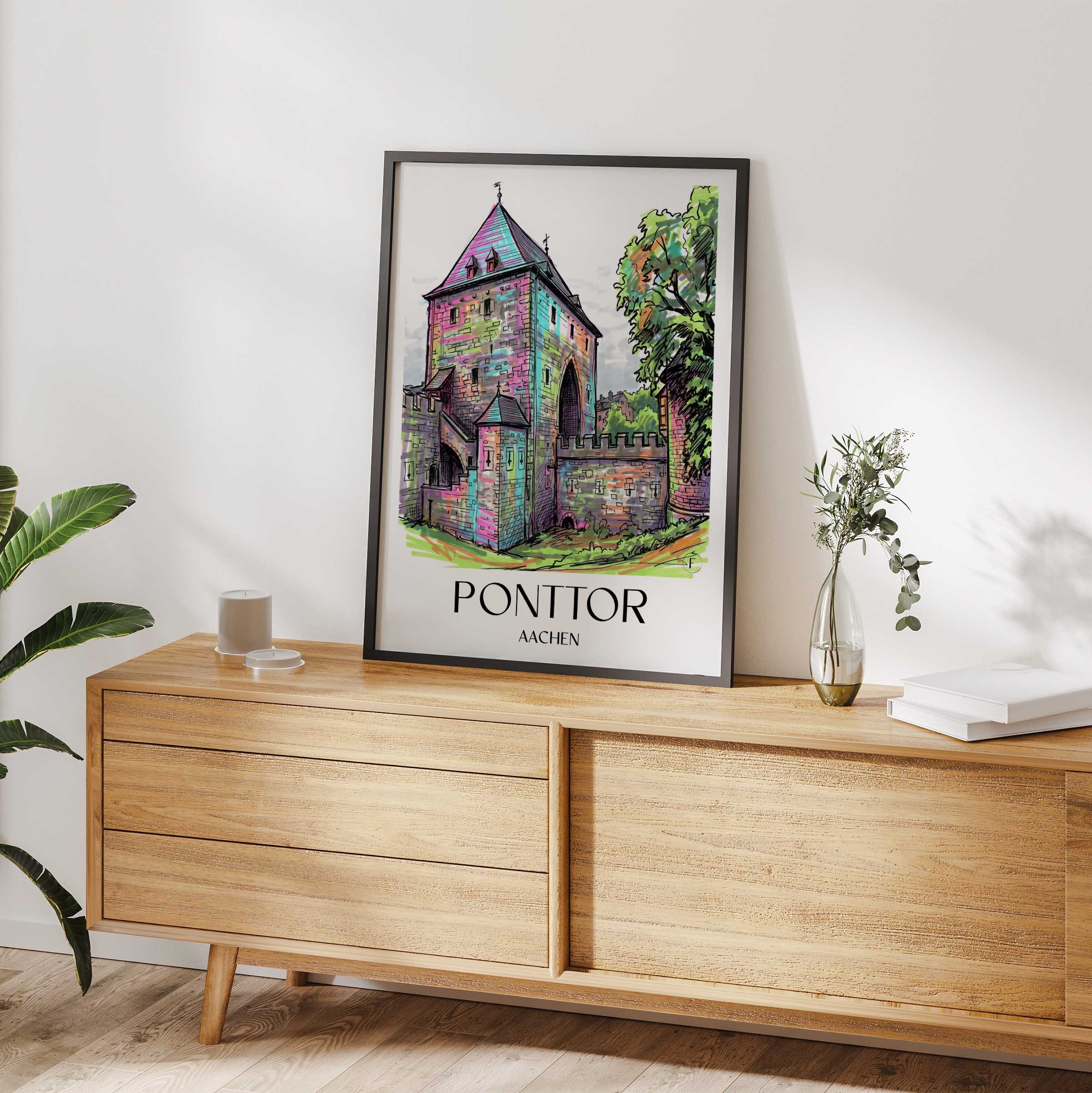 ponttor-aachen-deutschland-poster-graffiti