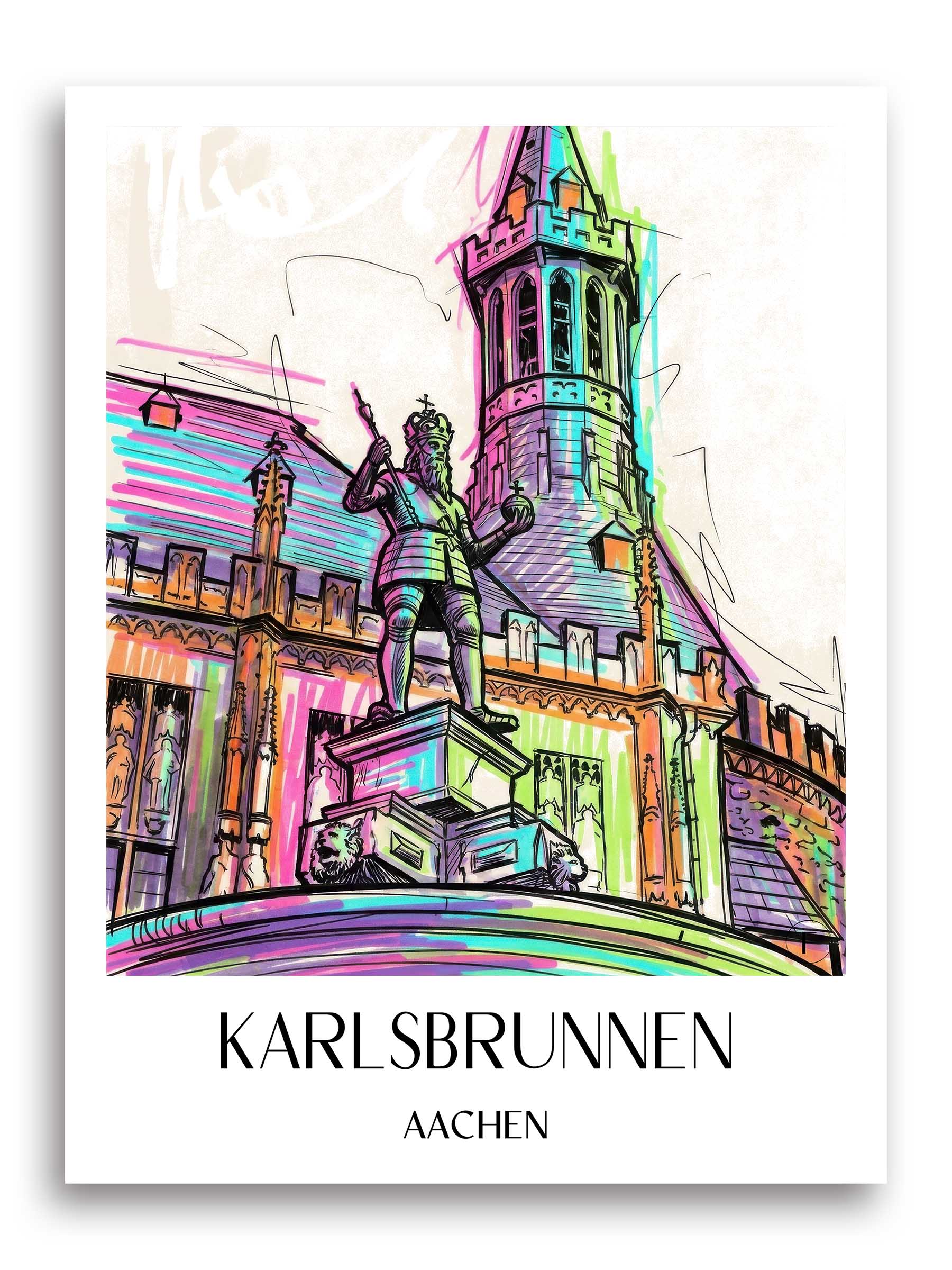 karlsbrunnen-aachen-deutschland-poster-graffiti