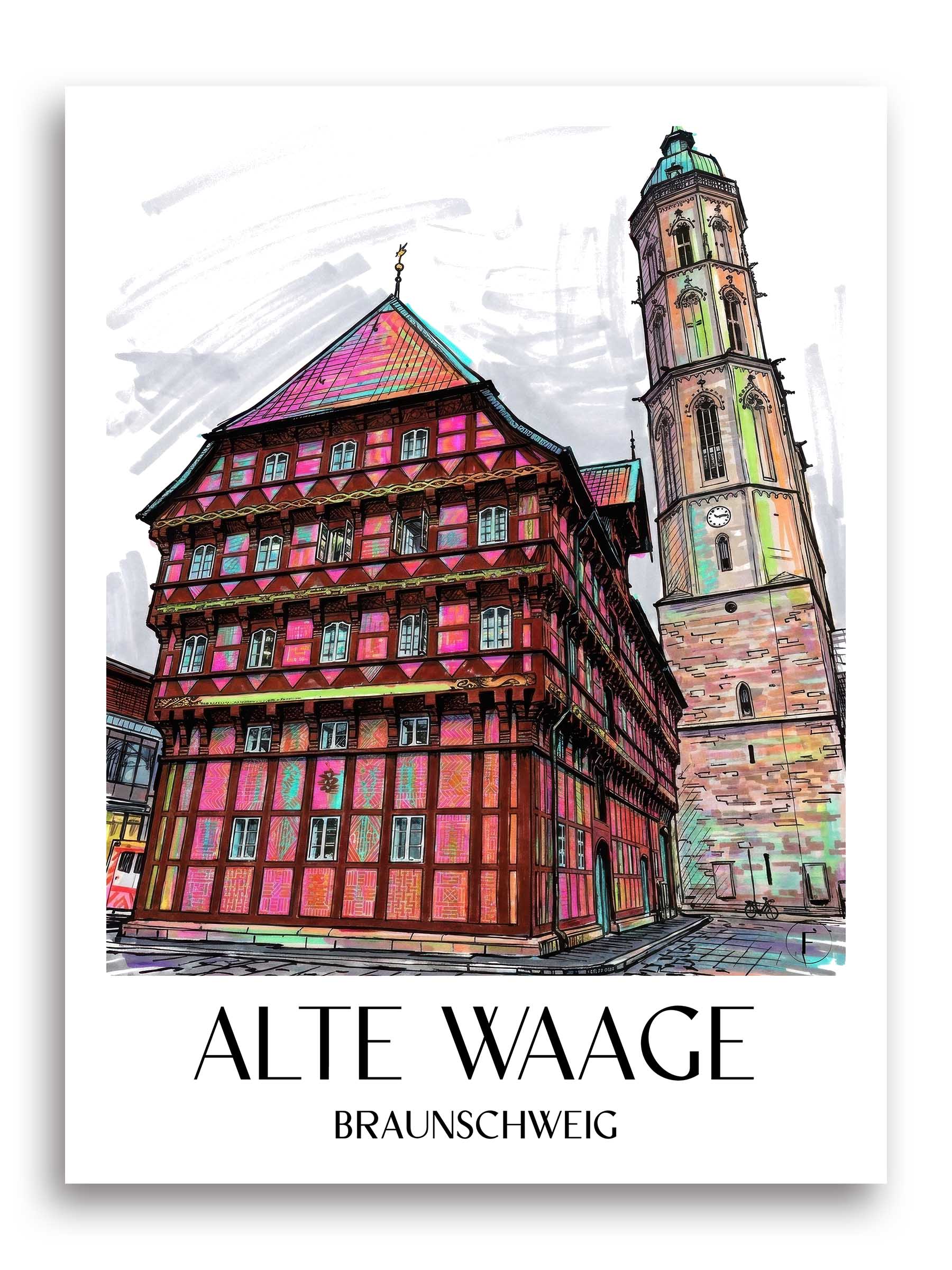 alte-waage-braunschweig-deutschland-poster-graffiti