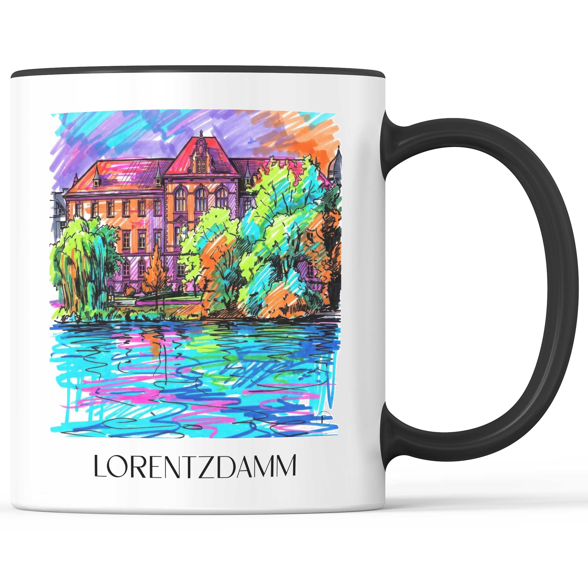 Lorentzdamm Kaffeebecher - Kiel - Deutschland Becher - Kaffeetasse im Tag Graffiti Stil