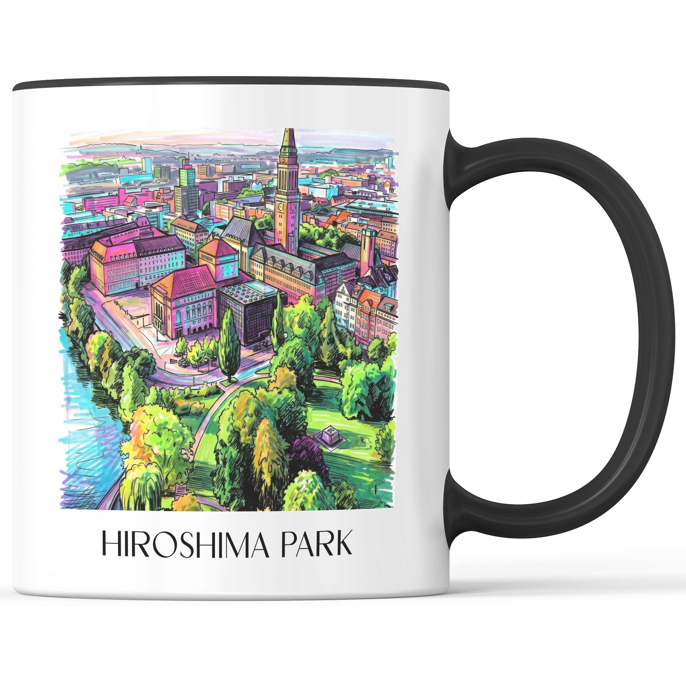 Hiroshimapark Kaffeebecher - Kiel - Deutschland Becher - Kaffeetasse im Tag Graffiti Stil