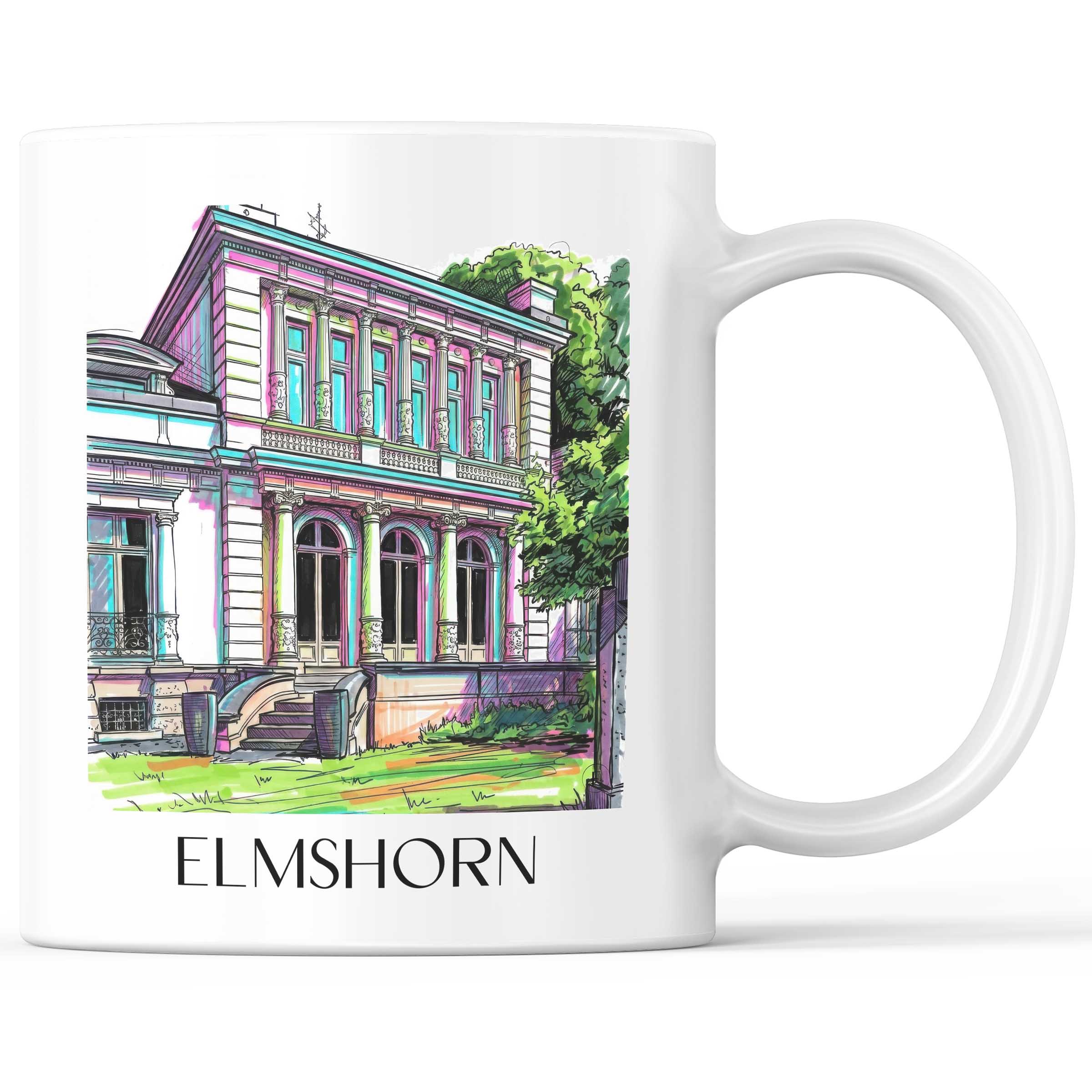 Elmshorn Kaffeebecher - Schleswig-Holstein - Deutschland Becher - Kaffeetasse im Tag Graffiti Stil