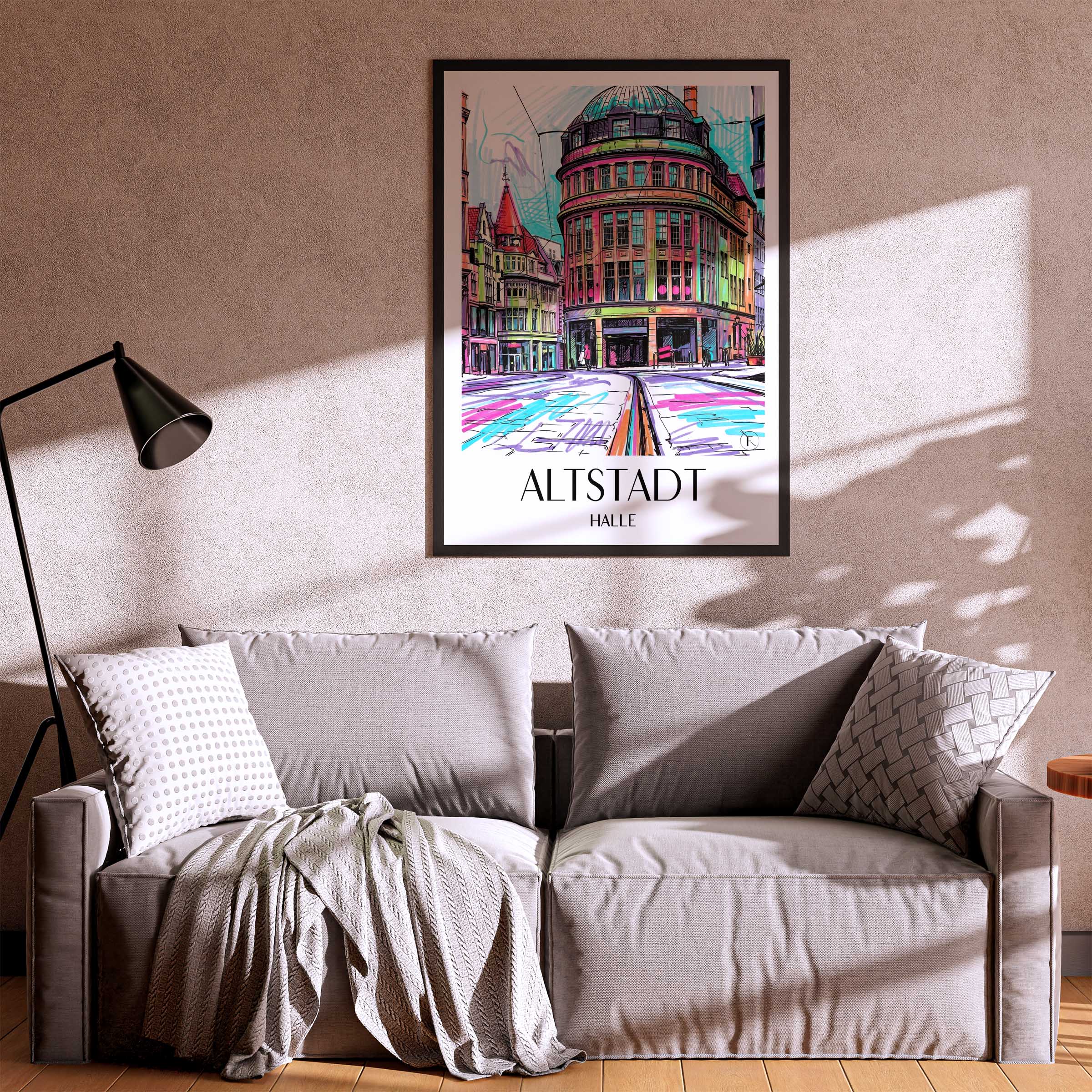 altstadt-halle-deutschland-poster-graffiti