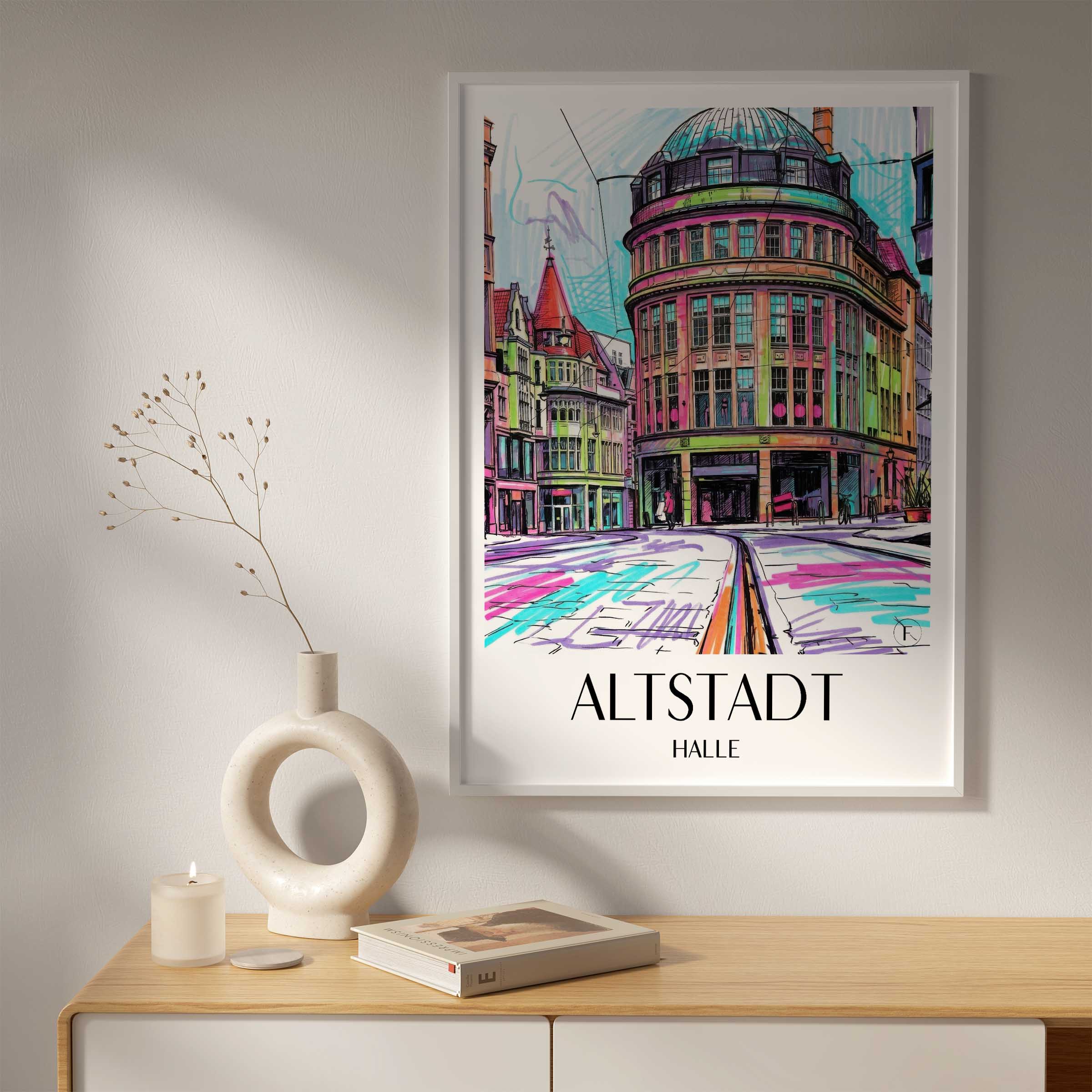 altstadt-halle-deutschland-poster-graffiti