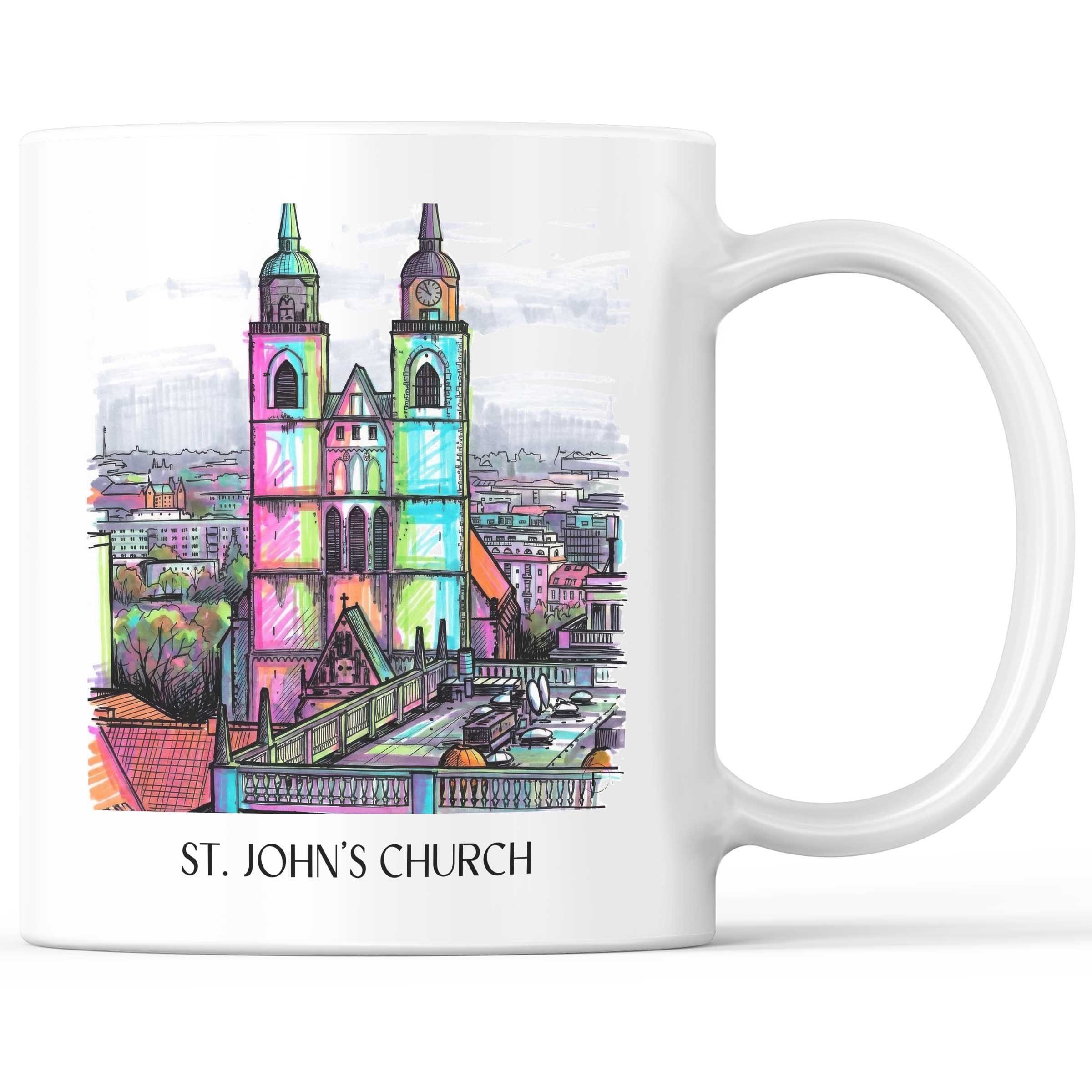 Johanniskirche Kaffeebecher - Magdeburg - Deutschland Becher - Kaffeetasse im Tag Graffiti Stil