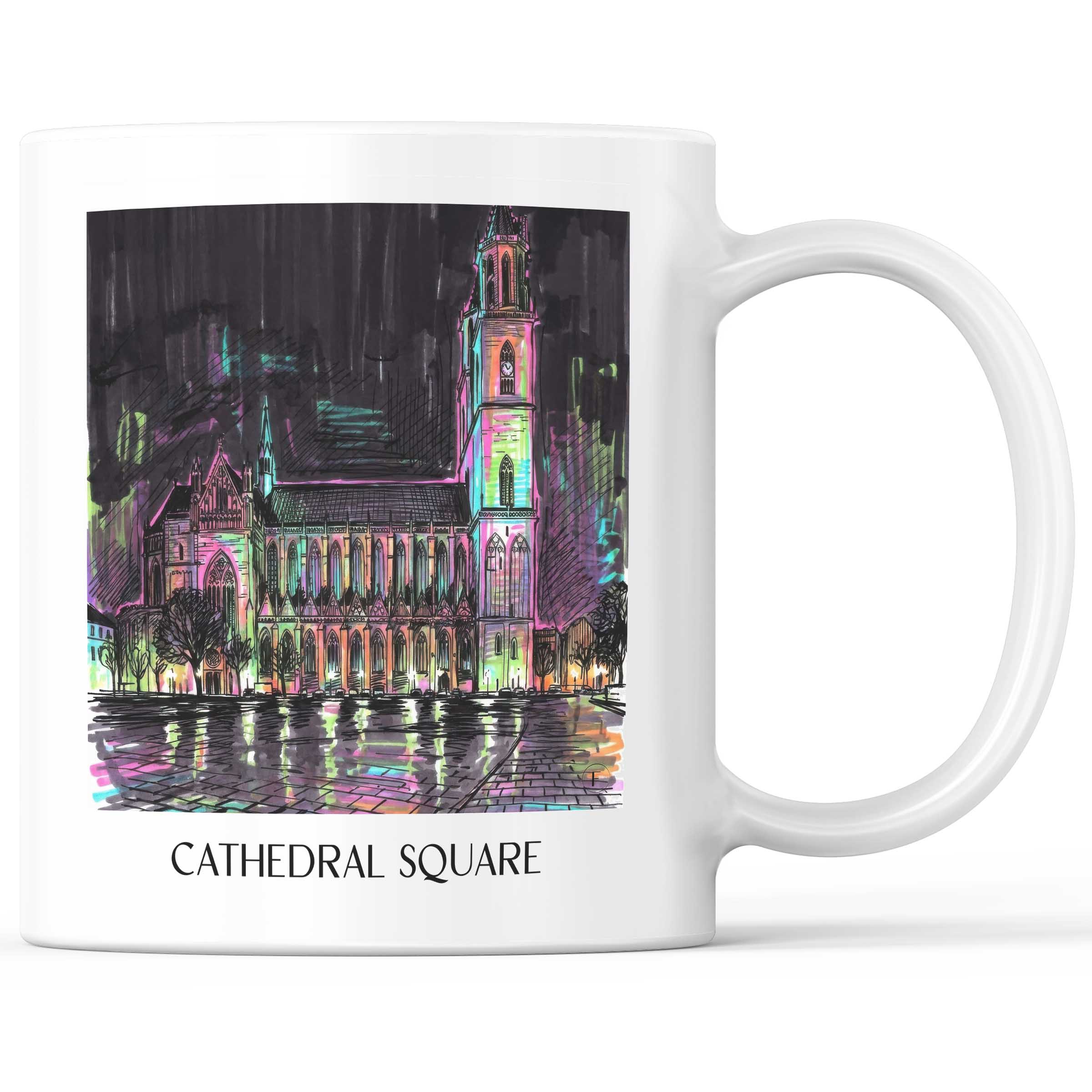 Domplatz Kaffeebecher - Magdeburg - Deutschland Becher - Kaffeetasse im Tag Graffiti Stil