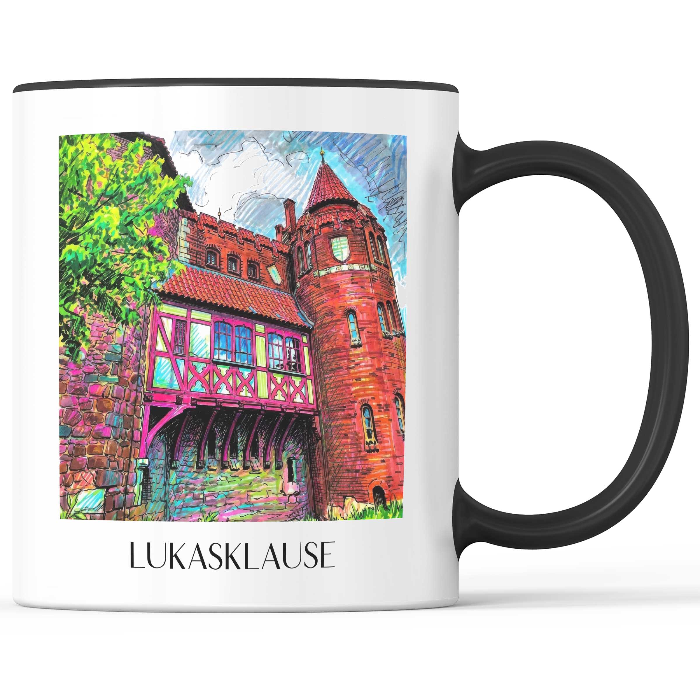 Lukasklause Kaffeebecher - Magdeburg - Deutschland Becher - Kaffeetasse im Tag Graffiti Stil