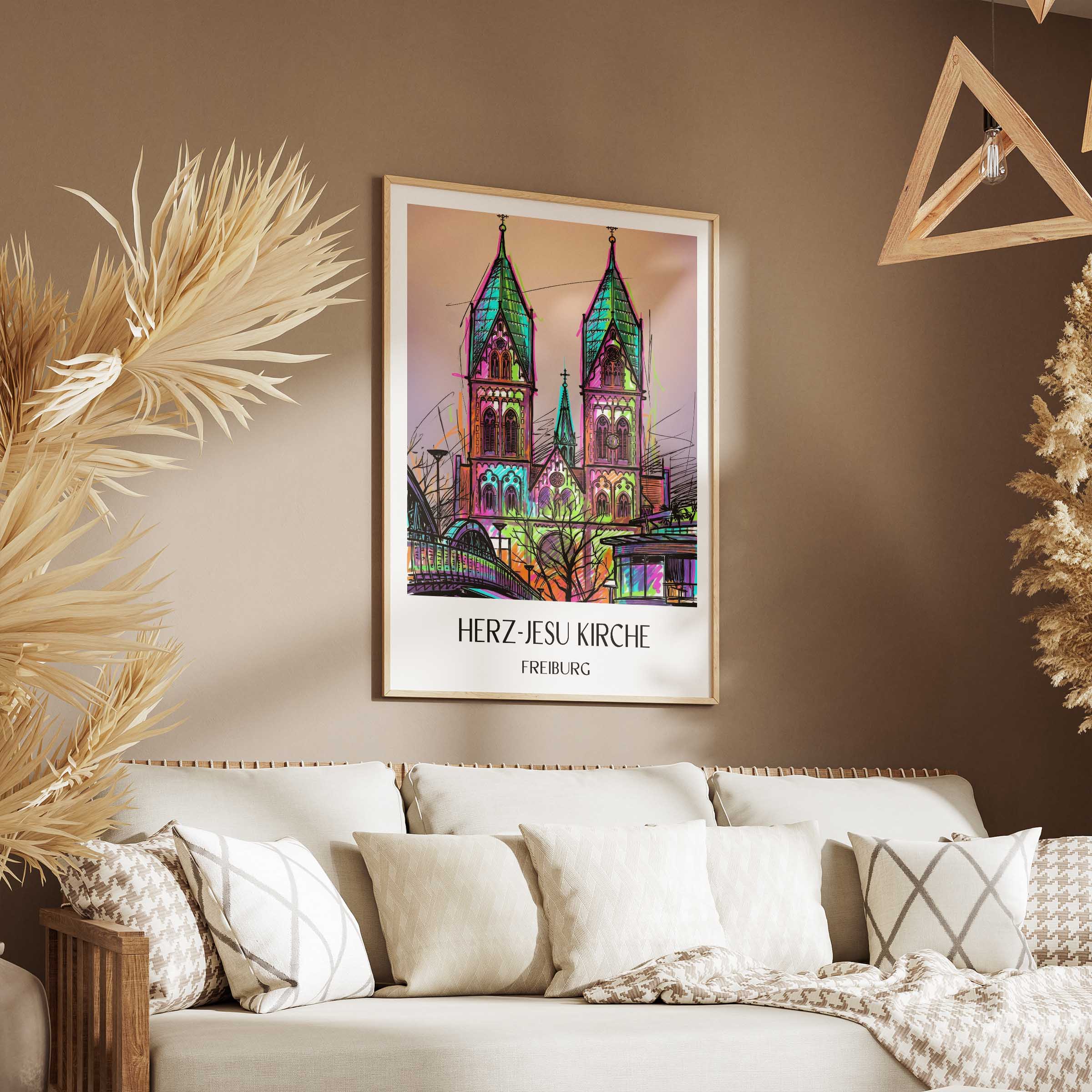 herz-jesu-kirche-freiburg-deutschland-poster-graffiti