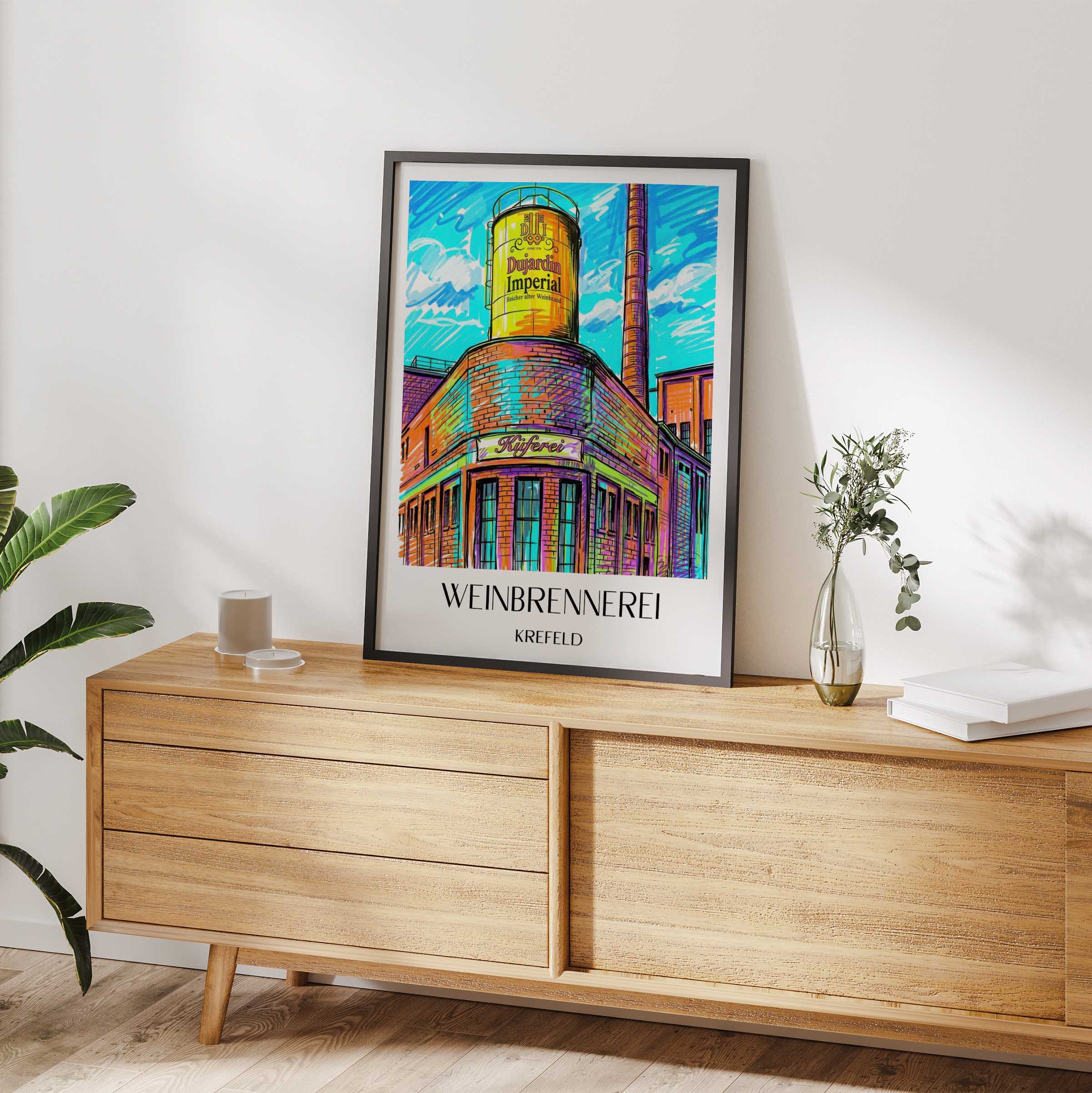 weinbrennerei--krefeld-deutschland-poster-graffiti