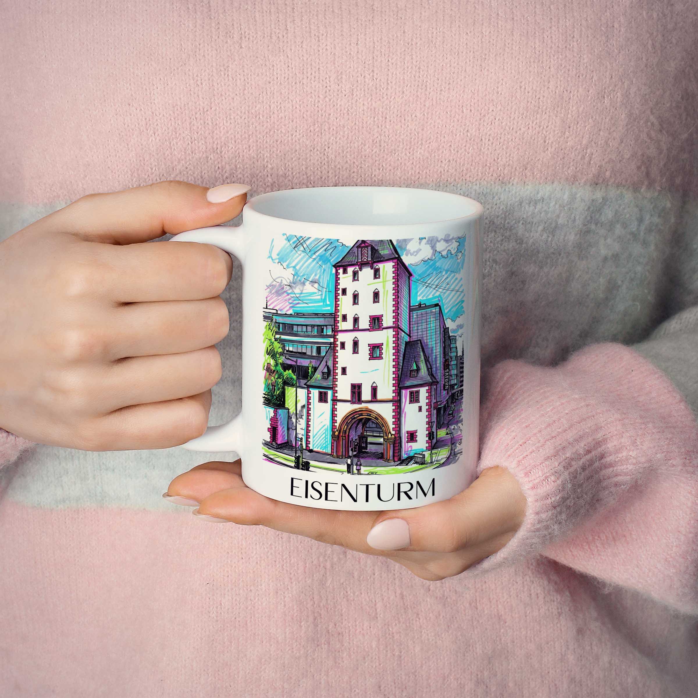 eisenturm-mainz-deutschland-kaffeebecher-graffiti