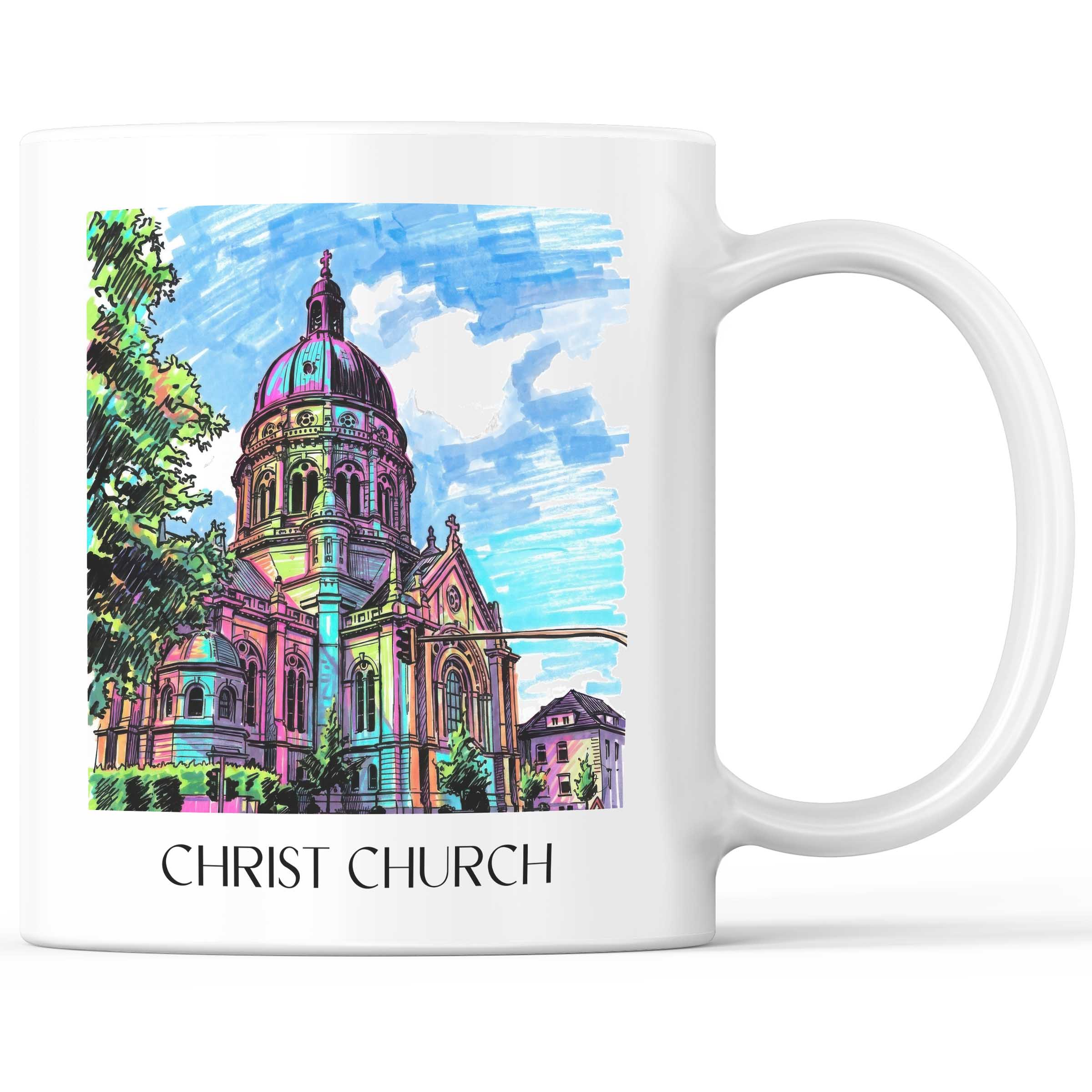 Christuskriche Kaffeebecher - Mainz - Deutschland Becher - Kaffeetasse im Tag Graffiti Stil