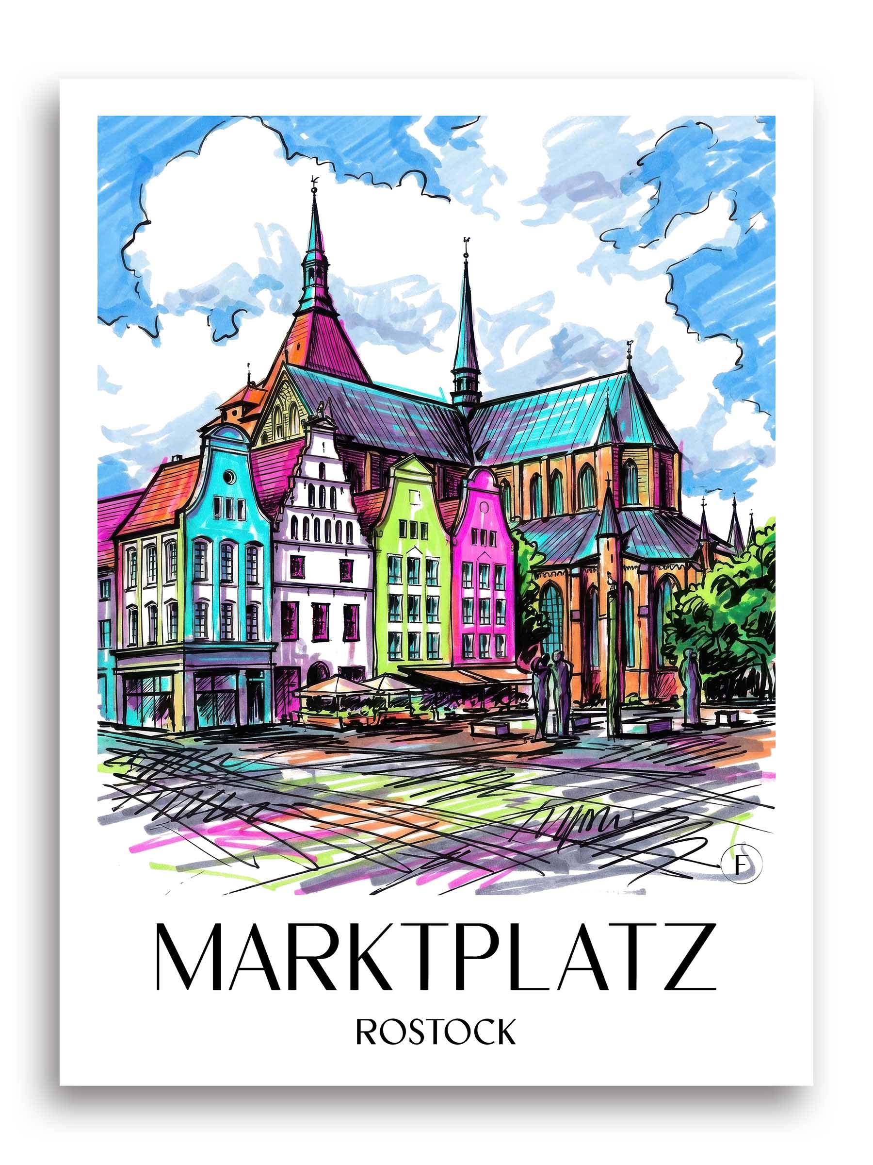 marktplatz-rostock-deutschland-poster-graffiti