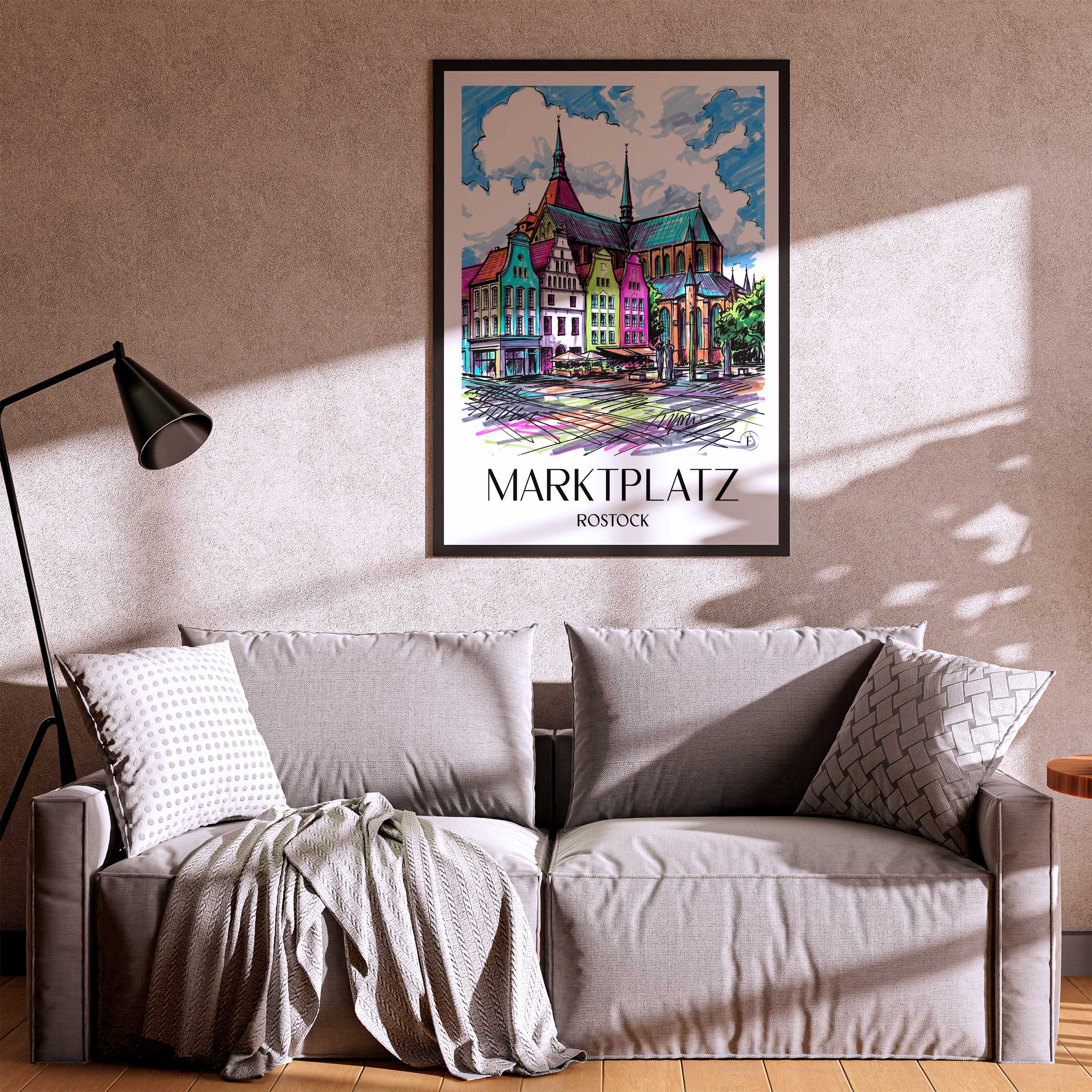 marktplatz-rostock-deutschland-poster-graffiti