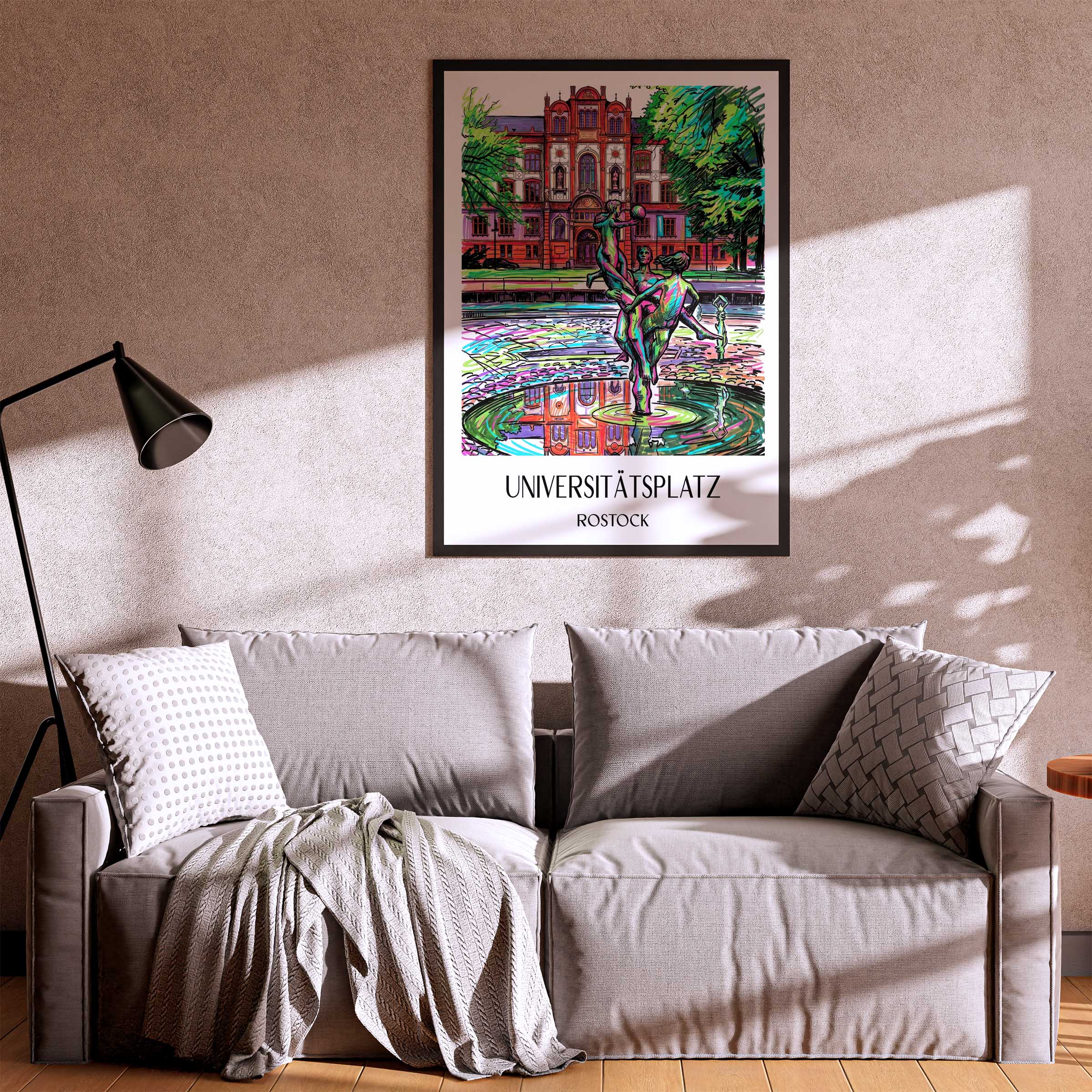 universitätsplatz-rostock-deutschland-poster-graffiti