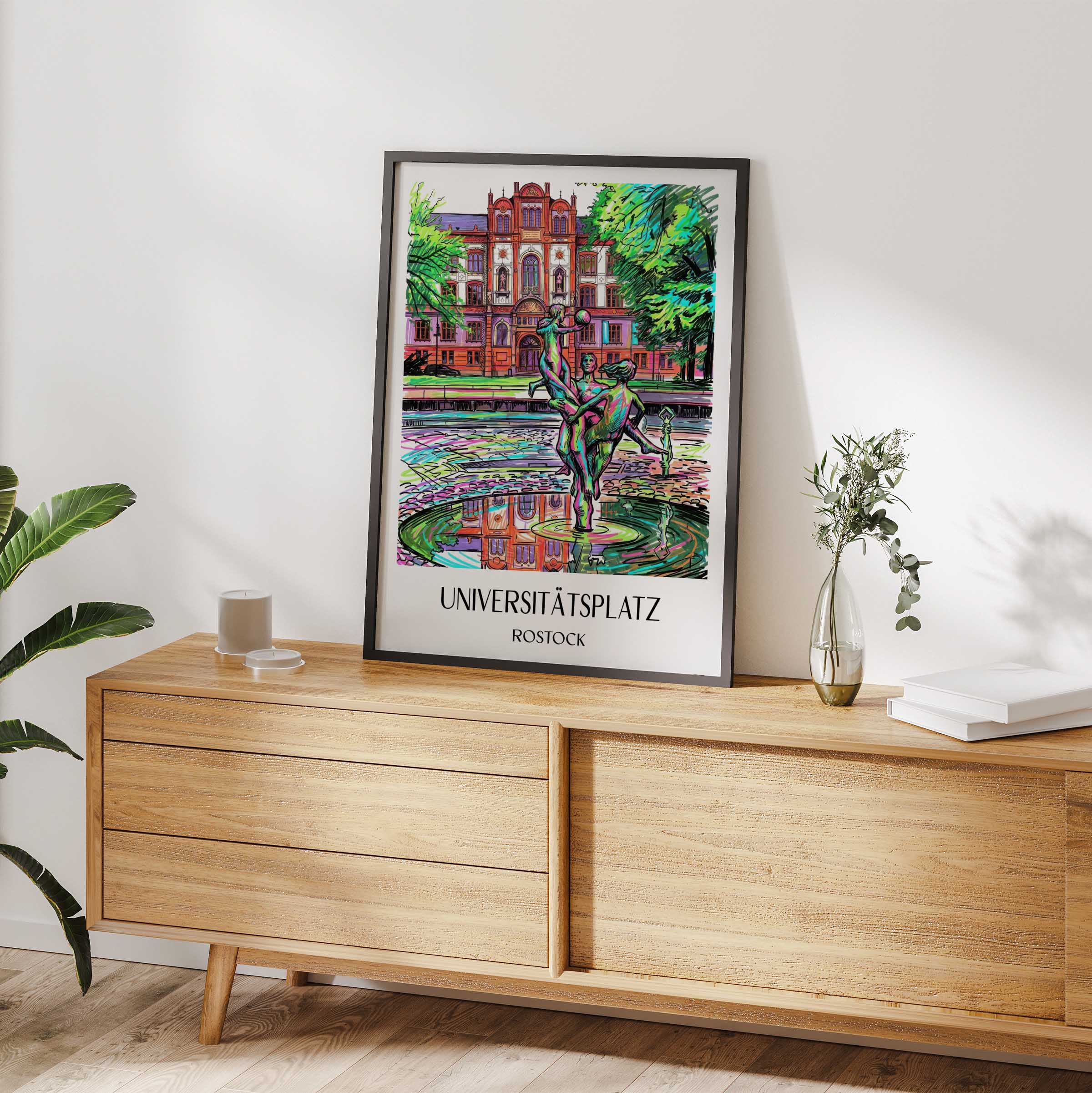universitätsplatz-rostock-deutschland-poster-graffiti