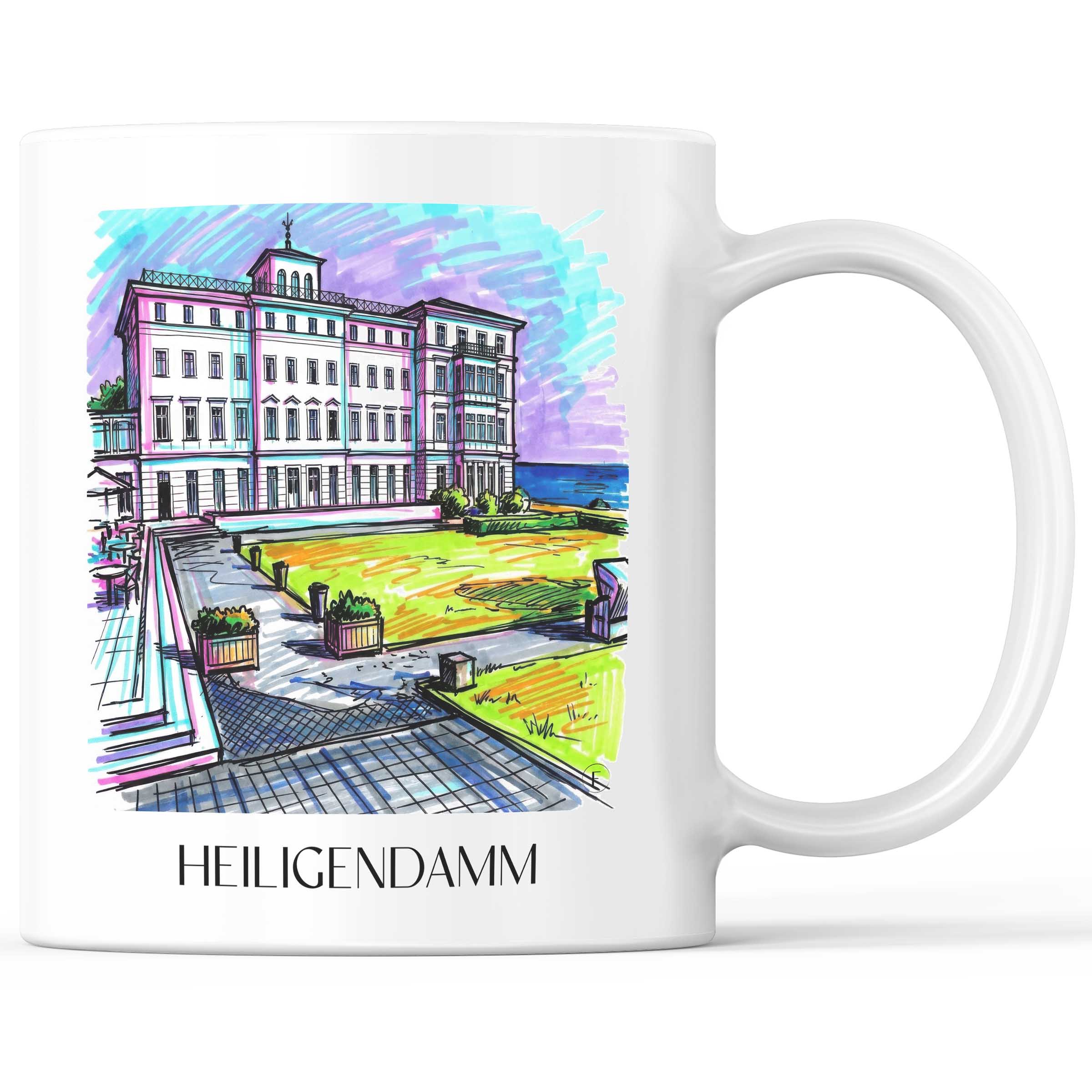 Heiligendamm Kaffeebecher - Mecklenburg - Deutschland Becher - Kaffeetasse im Tag Graffiti Stil