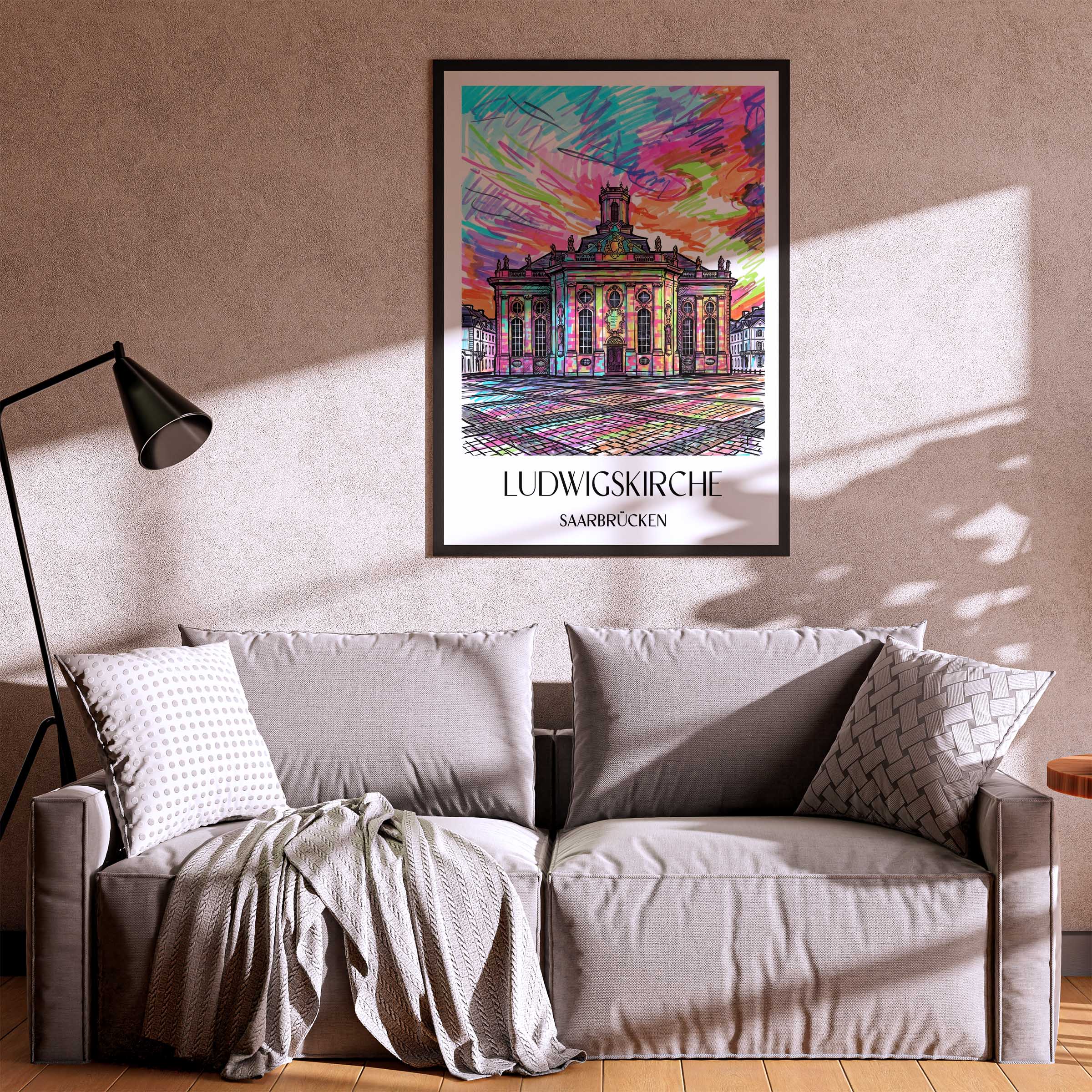 ludwigskirche-saarbrücken-deutschland-poster-graffiti