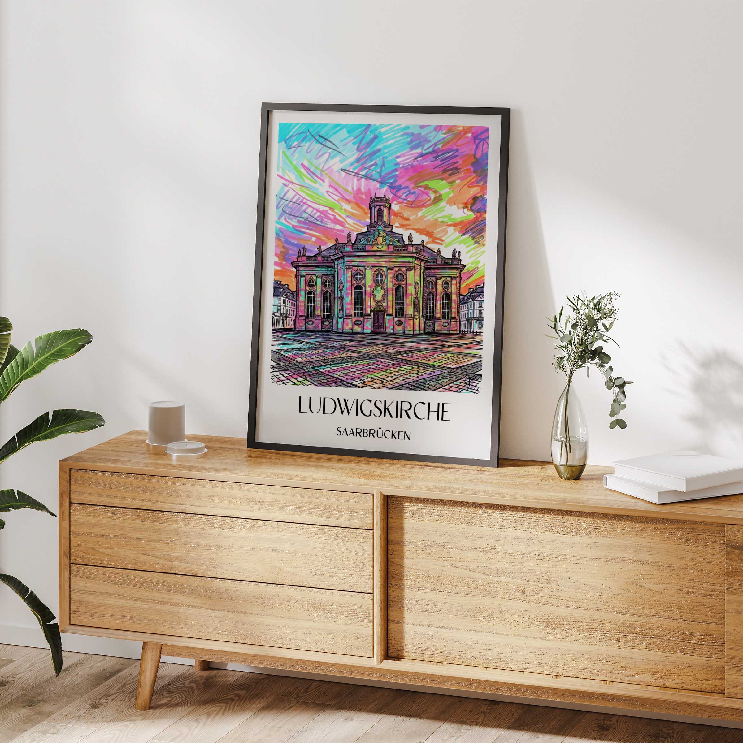 ludwigskirche-saarbrücken-deutschland-poster-graffiti