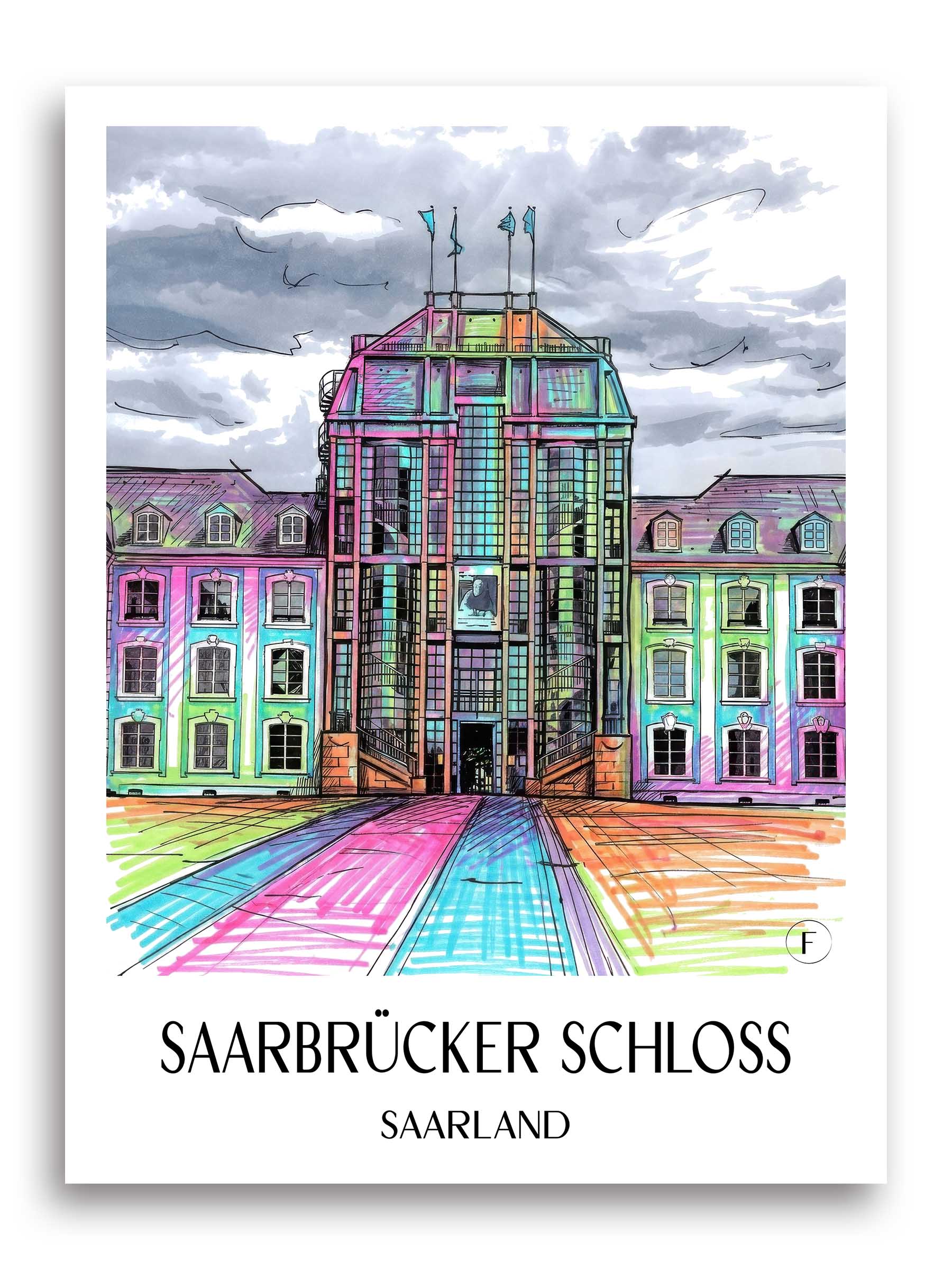 saarbrücker-schloss-saarland-deutschland-poster-graffiti