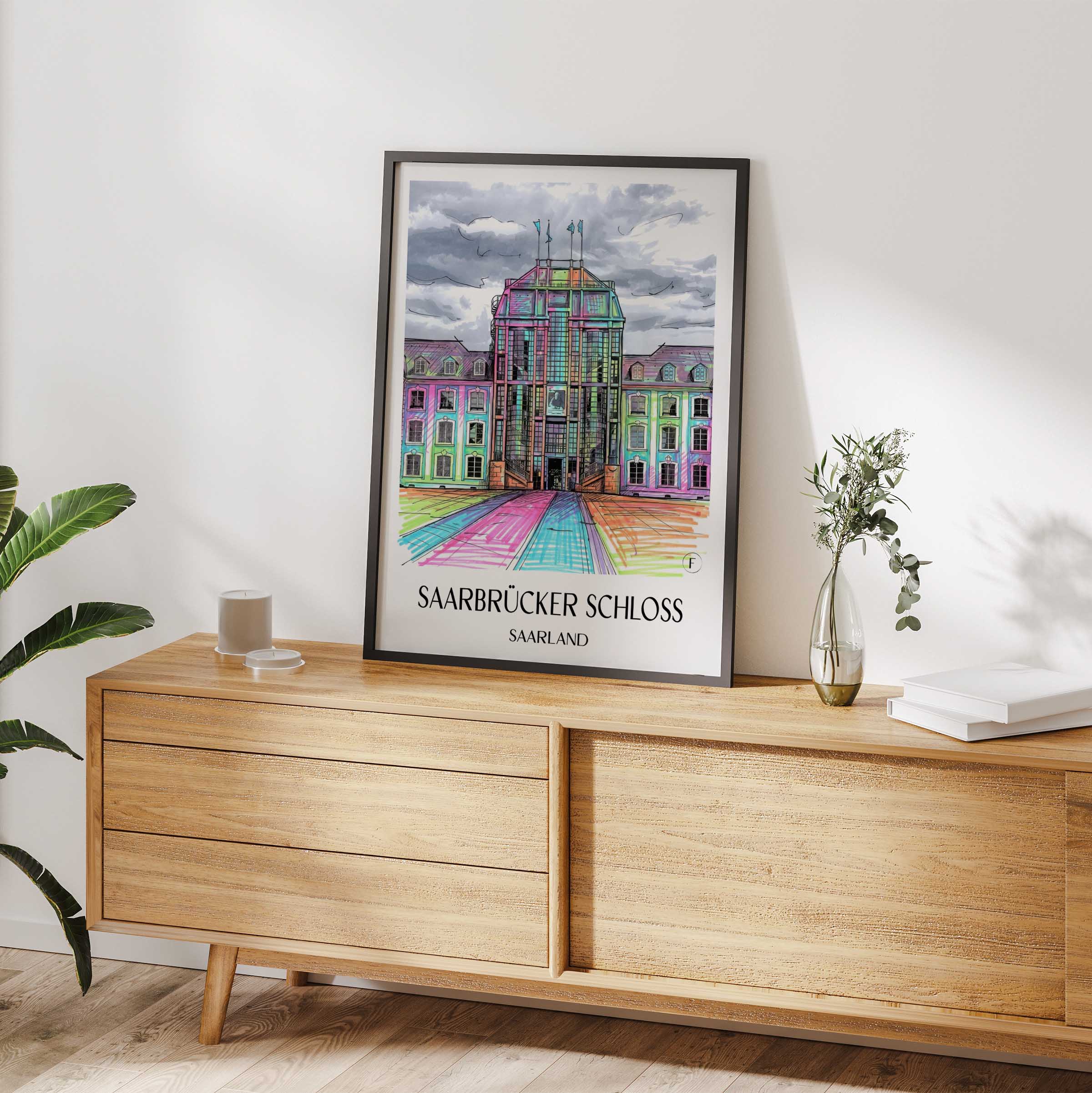 saarbrücker-schloss-saarland-deutschland-poster-graffiti