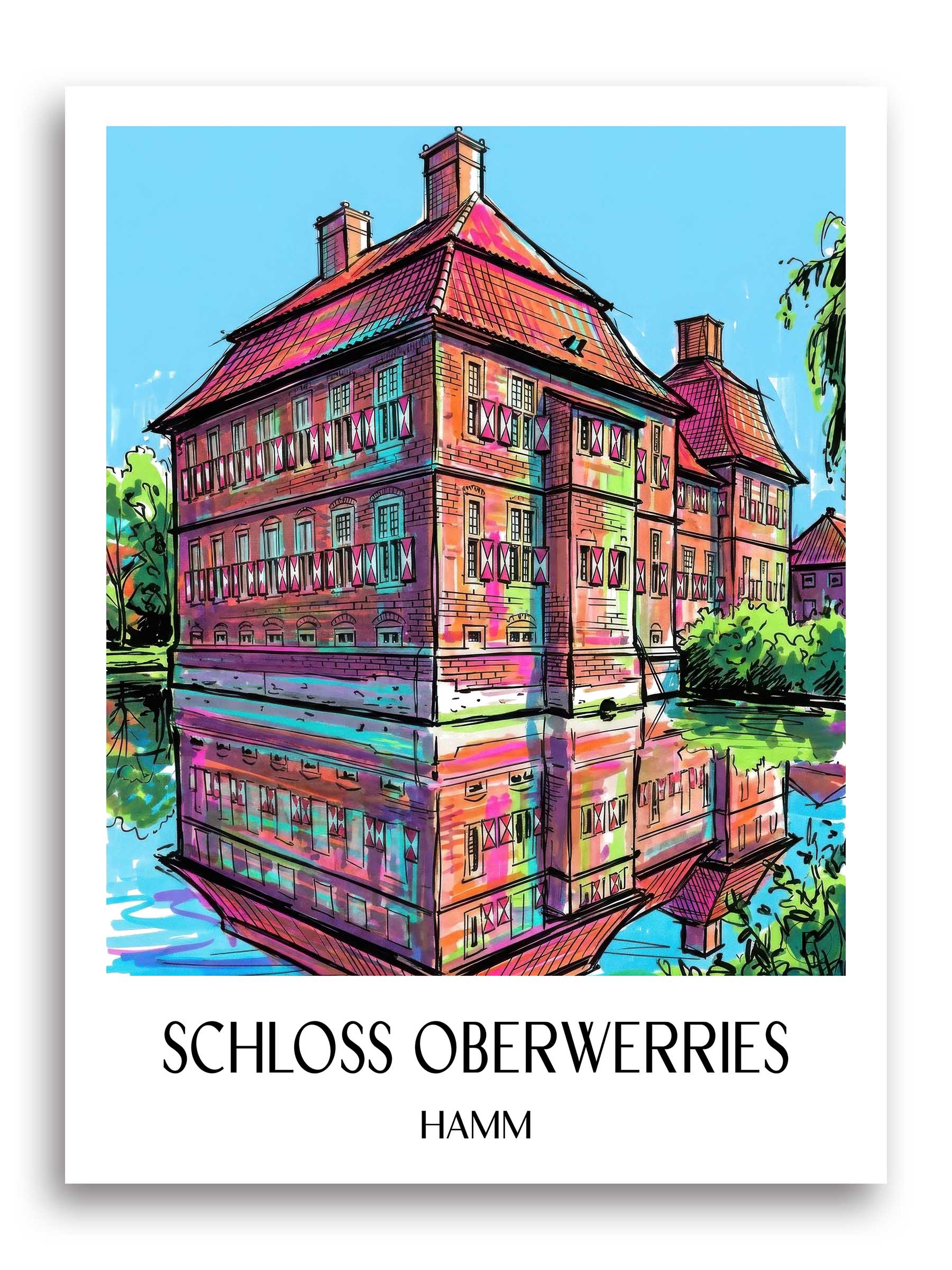 schloss-oberwerries-hamm-deutschland-poster-graffiti