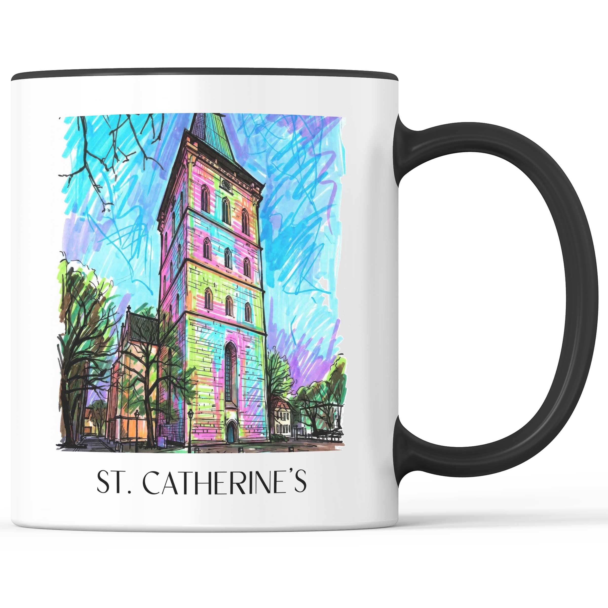 St. Katharinen Kaffeebecher - Osnabrück - Deutschland Becher - Kaffeetasse im Tag Graffiti Stil
