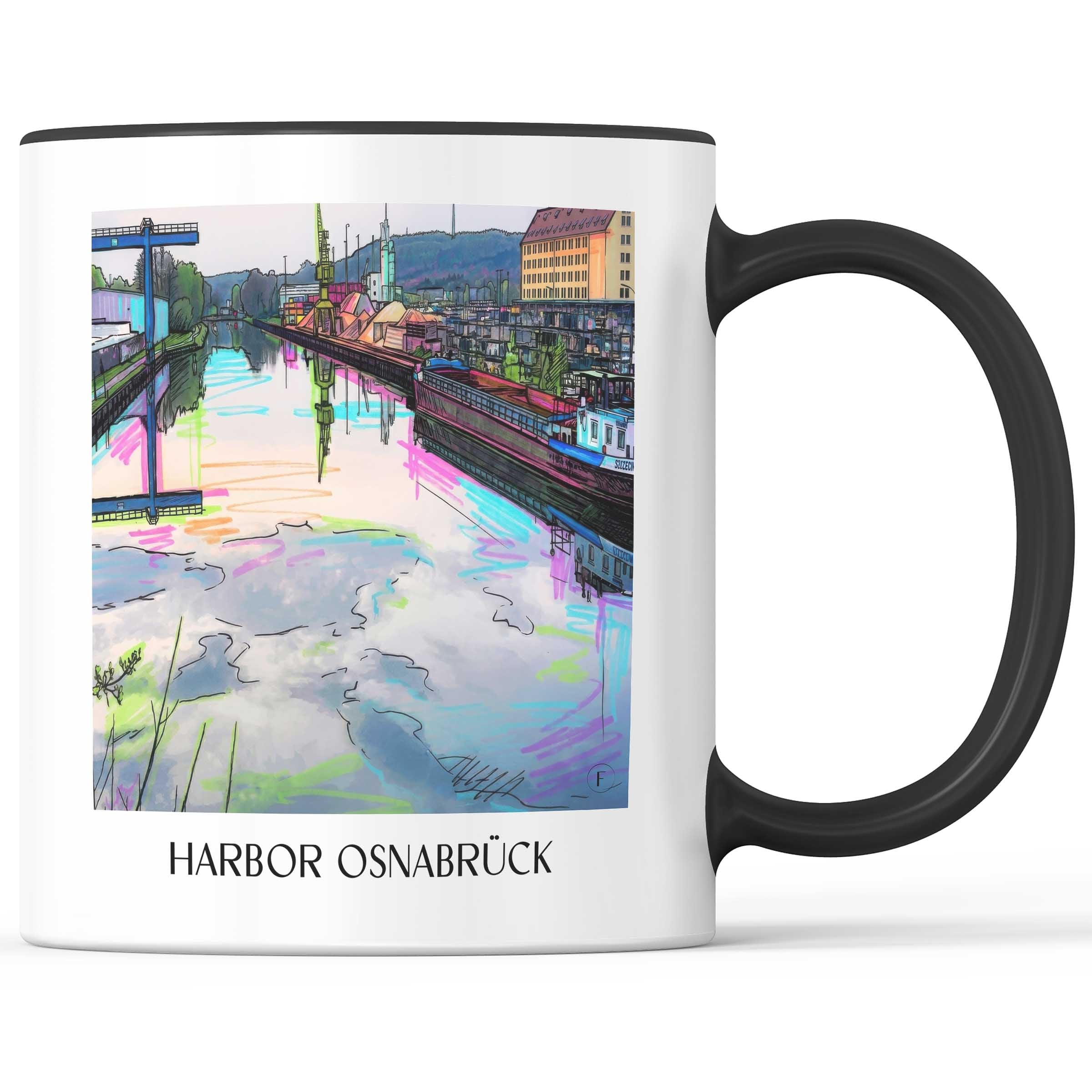Hafen Kaffeebecher - Osnabrück - Deutschland Becher - Kaffeetasse im Tag Graffiti Stil