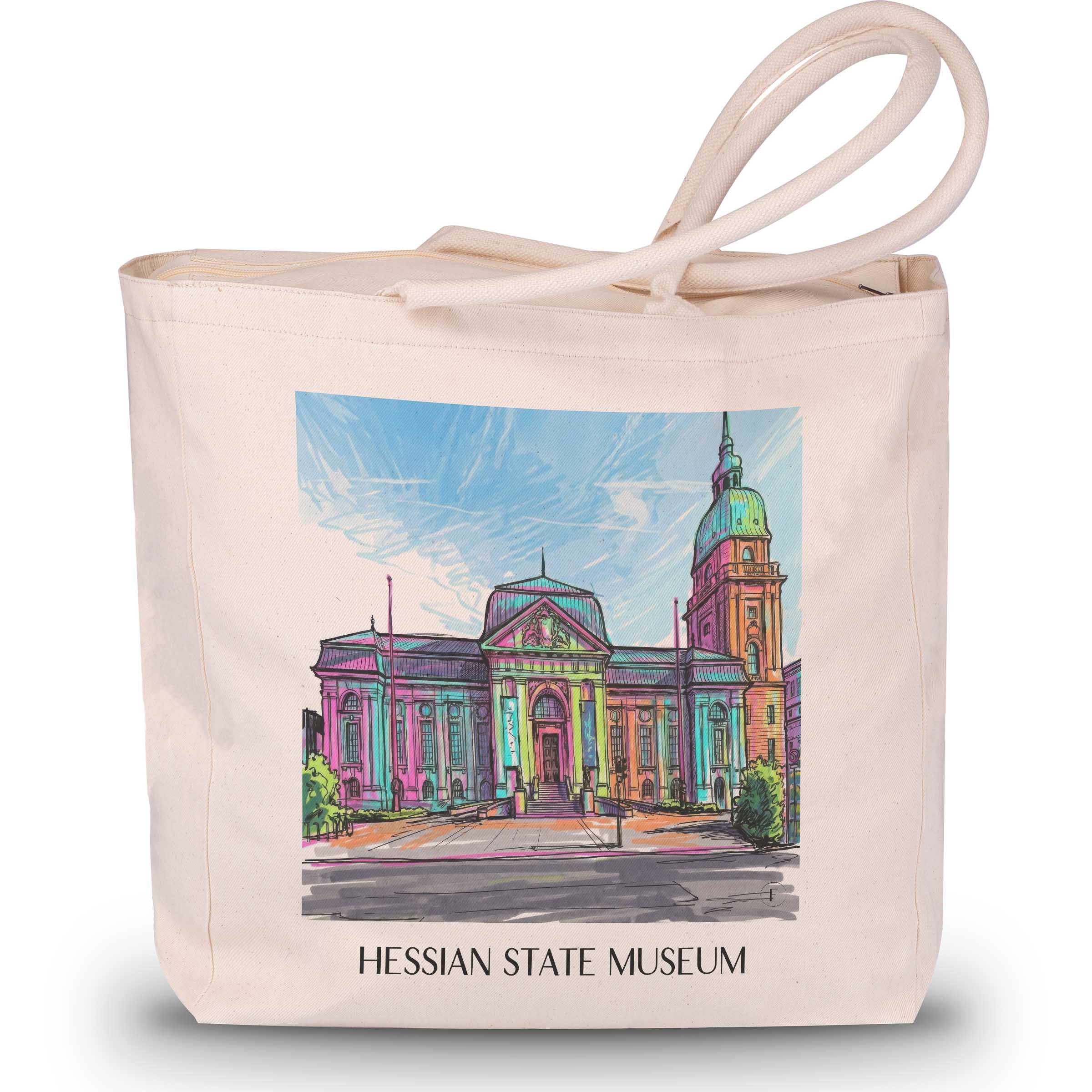 Hessisches Landesmuseum Shopping Tasche - Darmstadt - Deutschland Tote Bag - Einkaufstasche im Tag Graffiti Stil