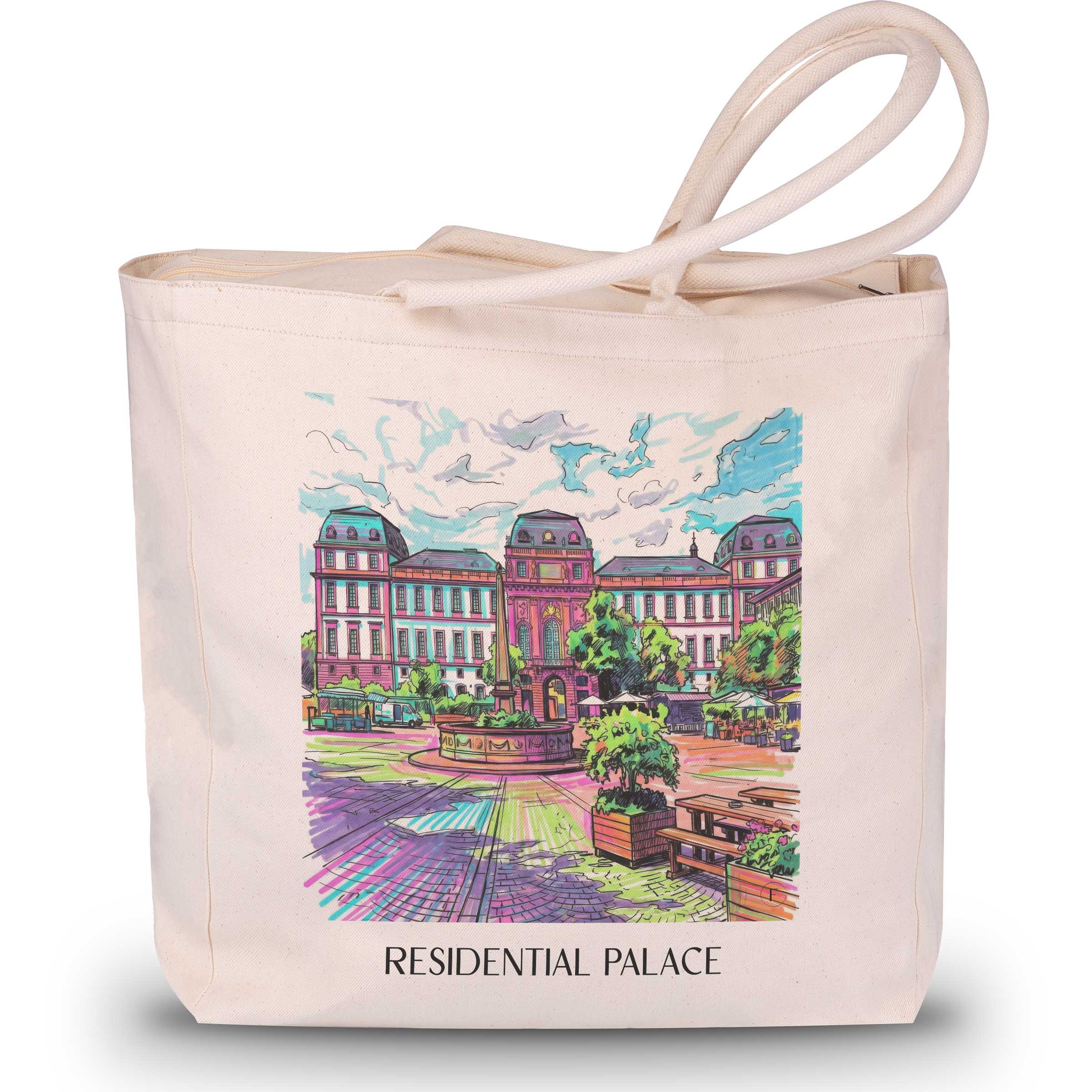 Residenzschloss Shopping Tasche - Darmstadt - Deutschland Tote Bag - Einkaufstasche im Tag Graffiti Stil
