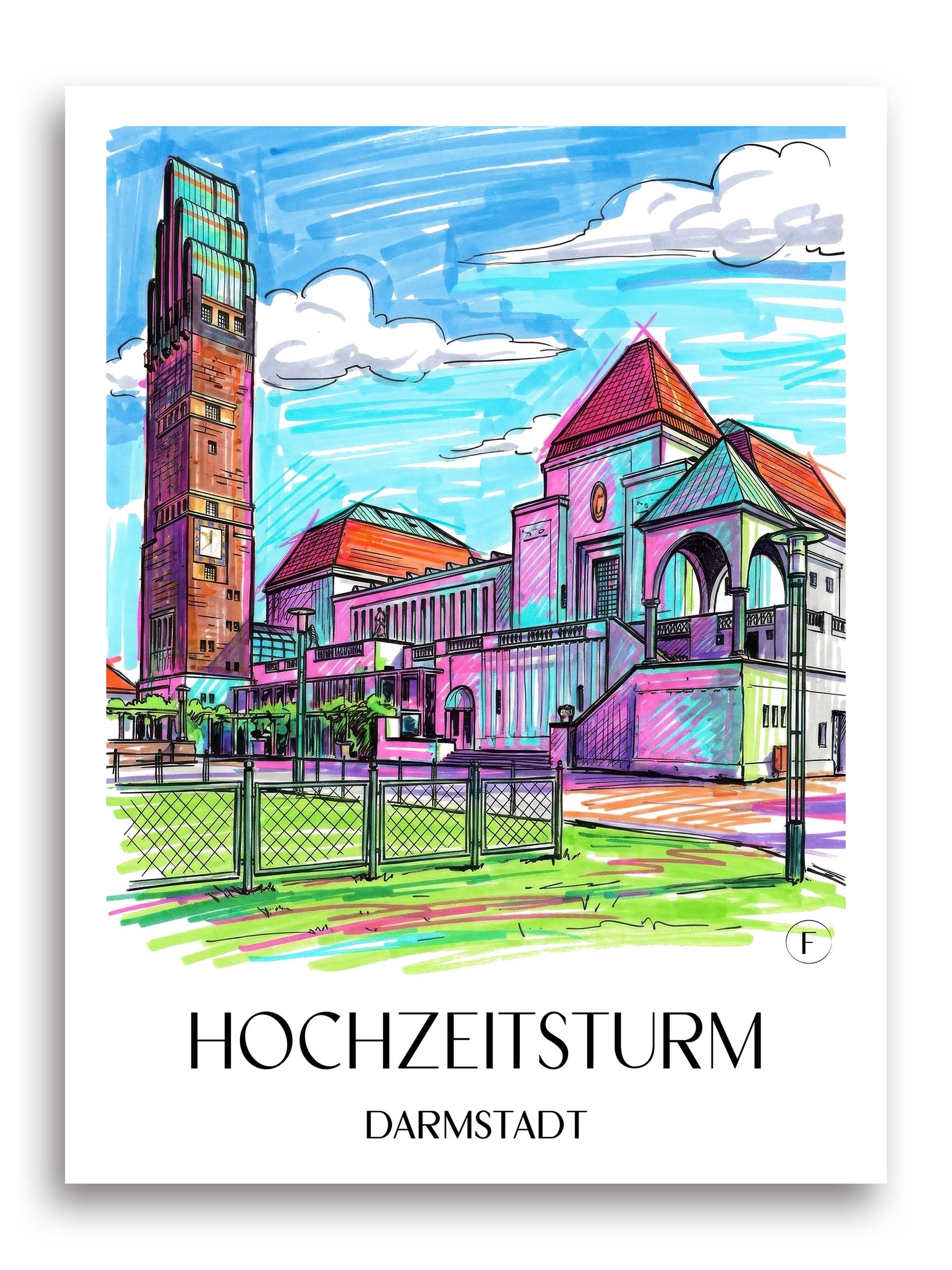 hochzeitsturm-darmstadt-deutschland-poster-graffiti