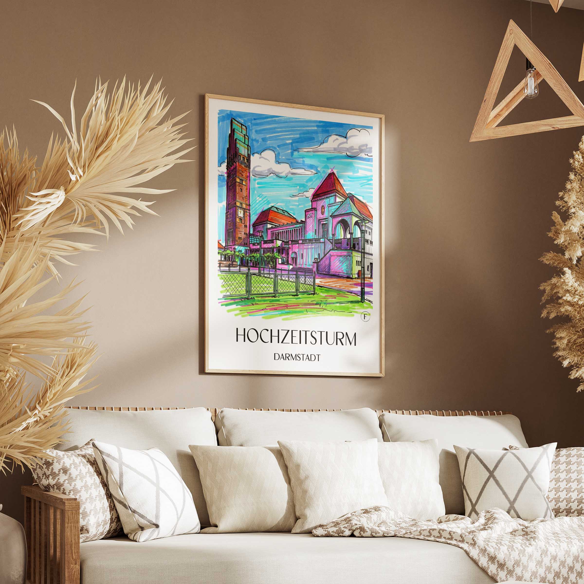 hochzeitsturm-darmstadt-deutschland-poster-graffiti