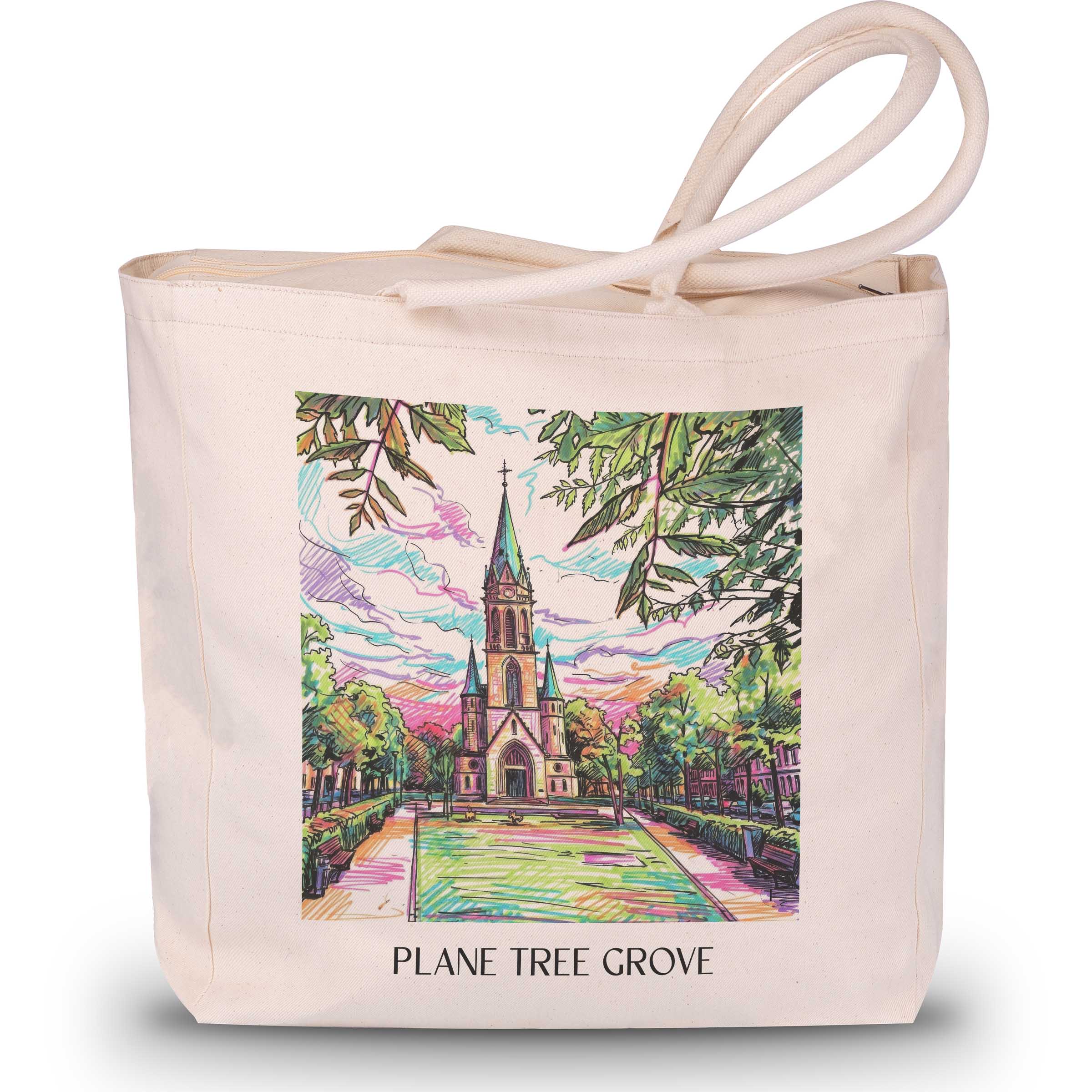 Platanenhain Shopping Tasche - Darmstadt - Deutschland Tote Bag - Einkaufstasche im Tag Graffiti Stil