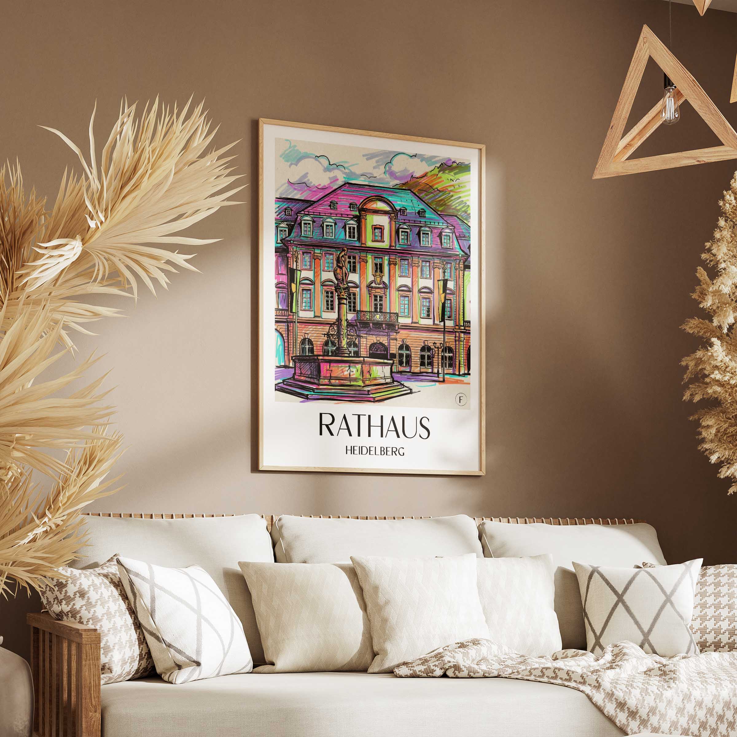 rathaus-heidelberg-deutschland-poster-graffiti
