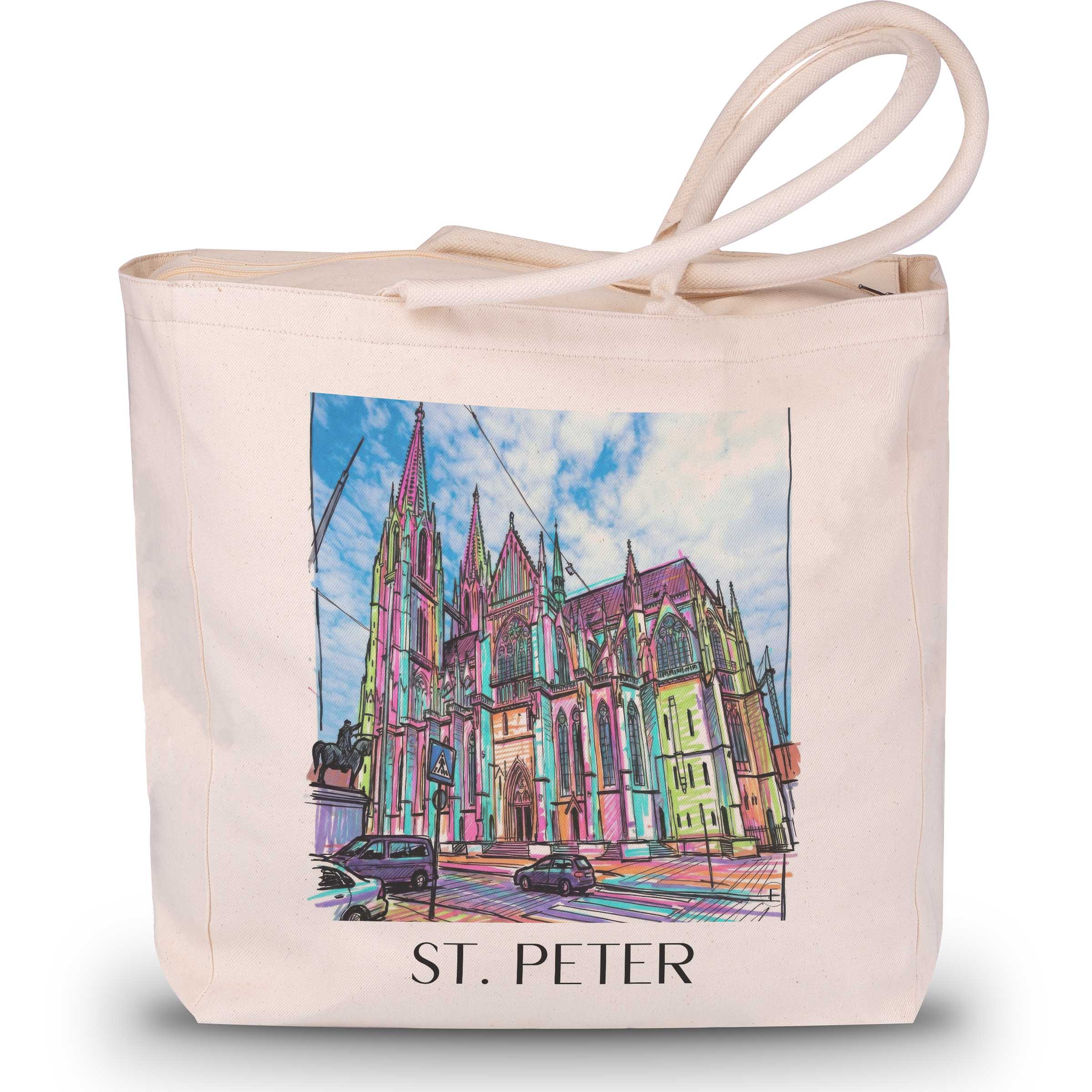 St. Peter Shopping Tasche - Regensburg - Deutschland Tote Bag - Einkaufstasche im Tag Graffiti Stil